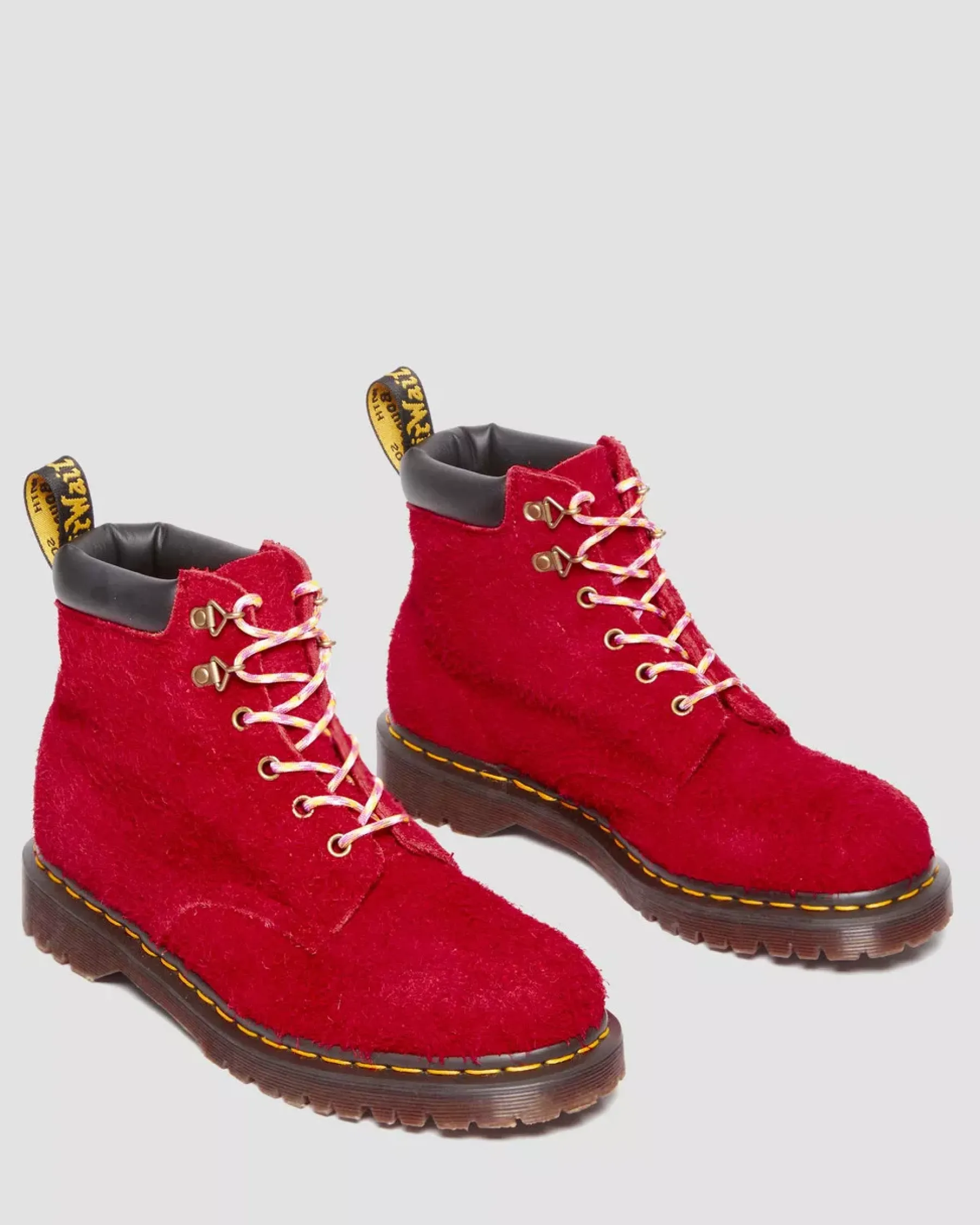 Sale|Originals>Dr. Martens 939 Ben Suede Padded Collar Lace Up Boots DMS RED — Long Napped Suede