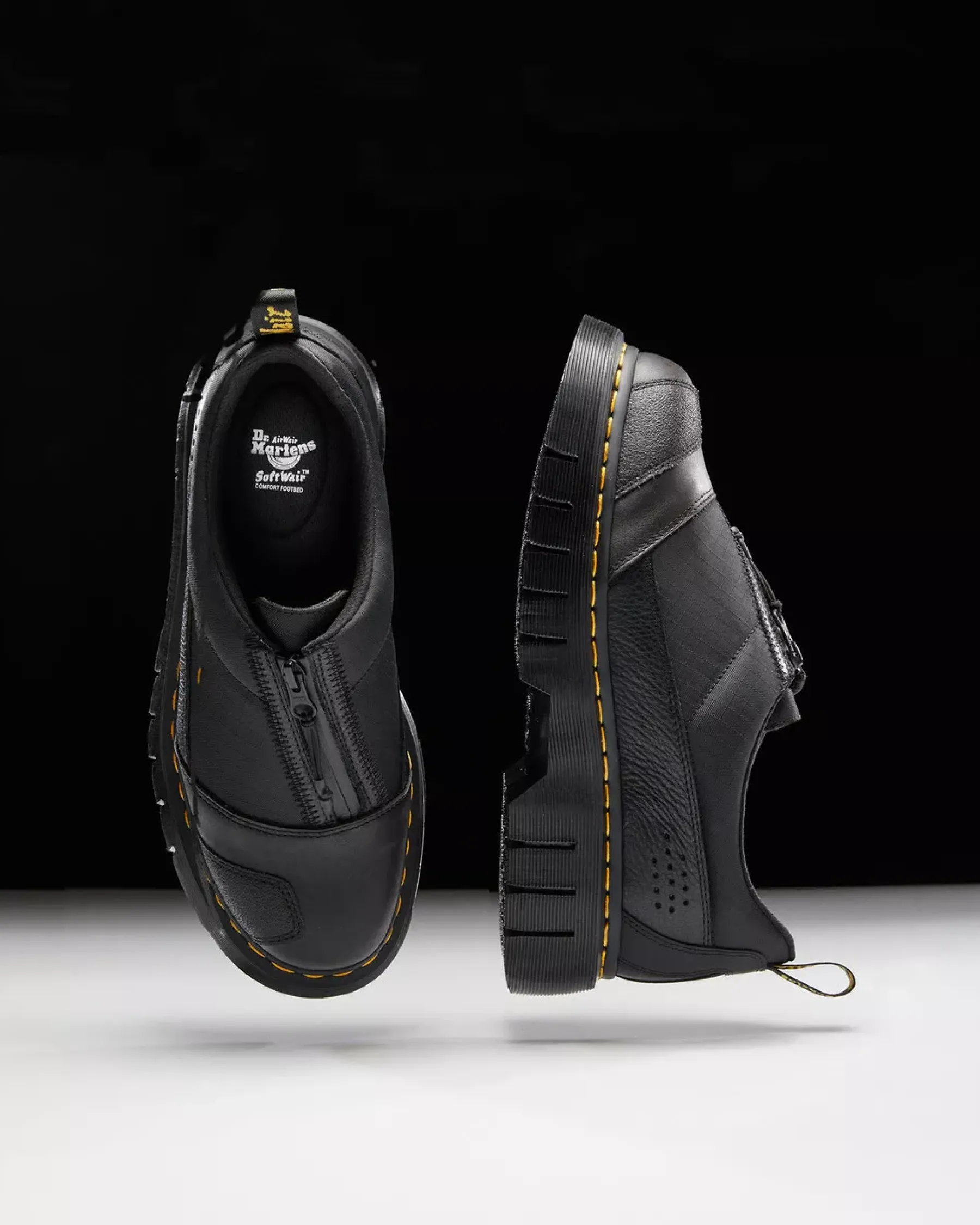 Originals|Platforms>Dr. Martens 1461 Beta Clubwedge Platform Oxford Shoes Black — Lunar+Sorento+Hub Ripstop