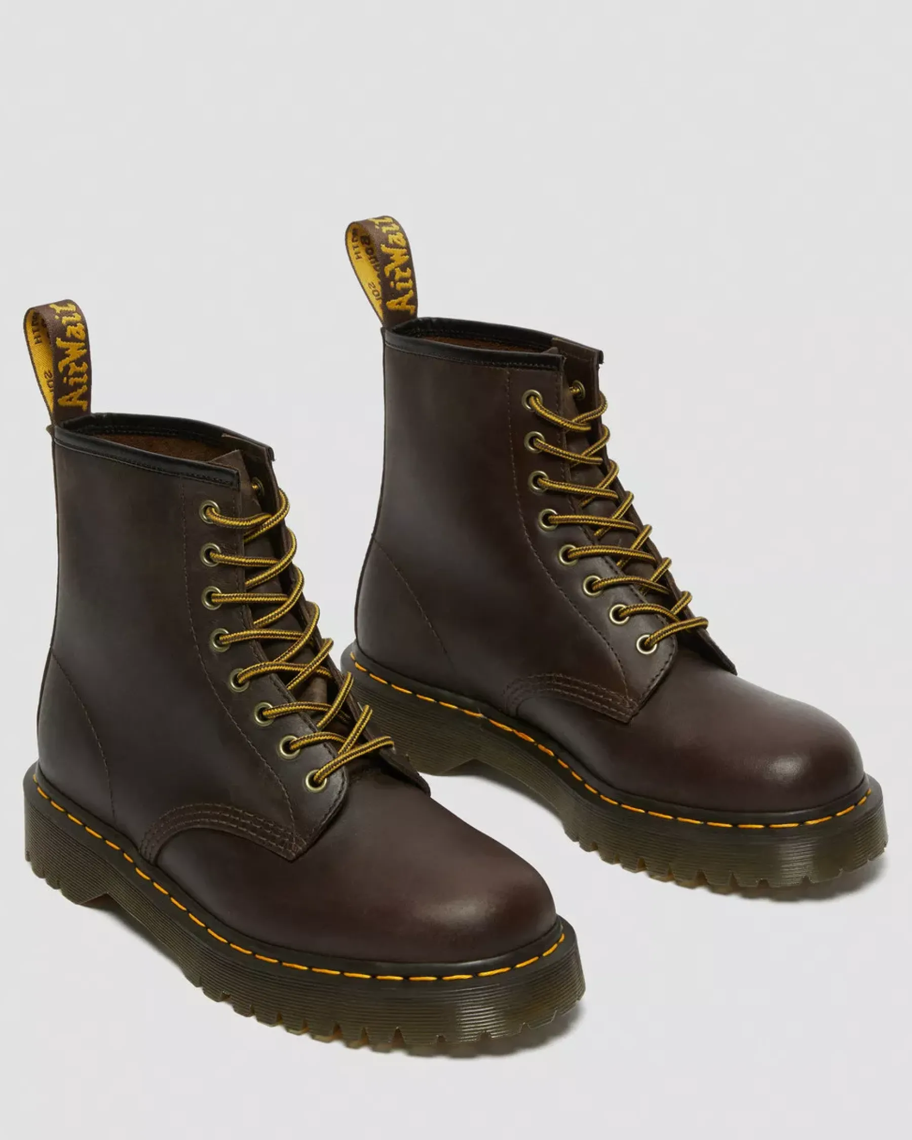 Originals|Platform Boots>Dr. Martens 1460 Bex Crazy Horse Leather Lace Up Boots Dark Brown — Crazy Horse