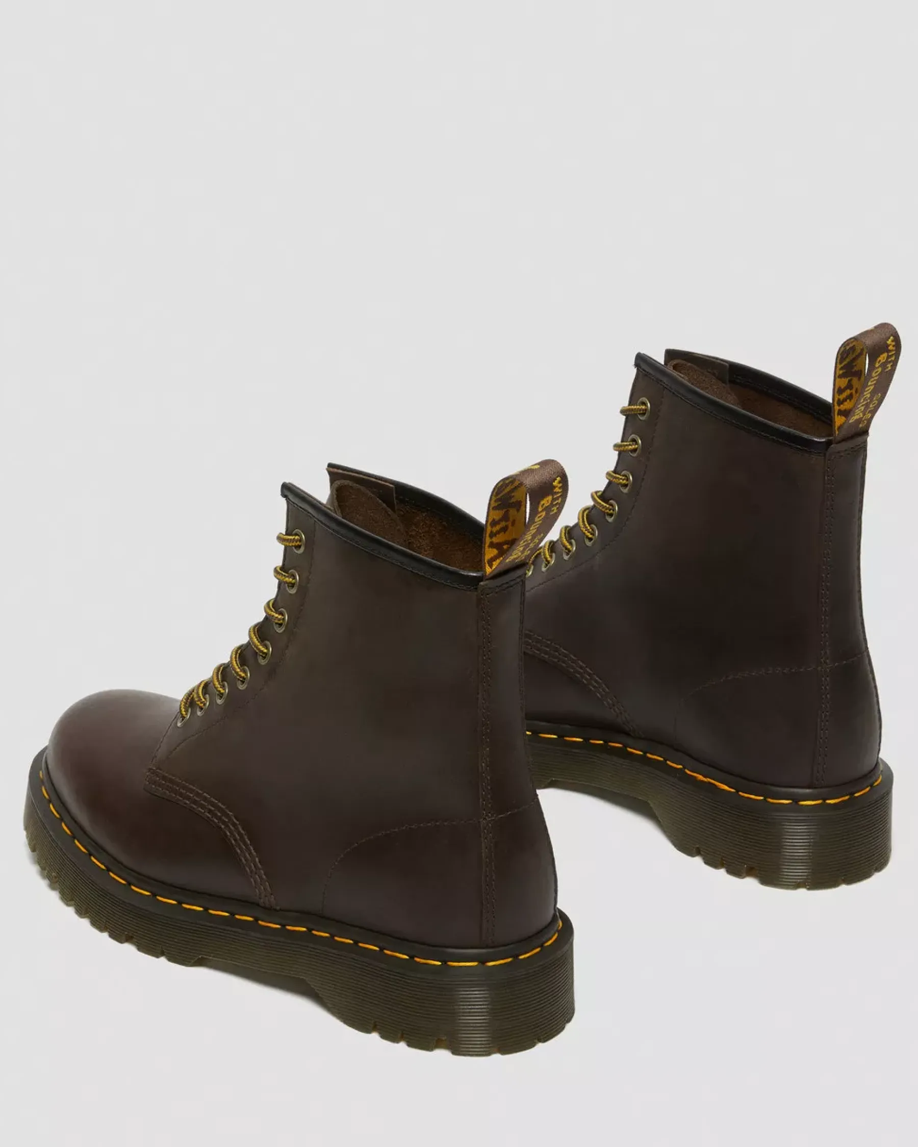 Originals|Platform Boots>Dr. Martens 1460 Bex Crazy Horse Leather Lace Up Boots Dark Brown — Crazy Horse