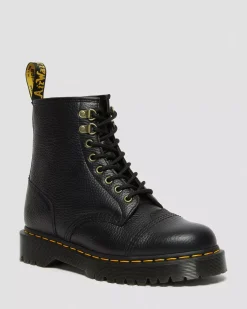 Originals|Platform Boots>Dr. Martens 1460 Bex Fleece-Lined Leather Lace Up Boots Black — Milled Nappa