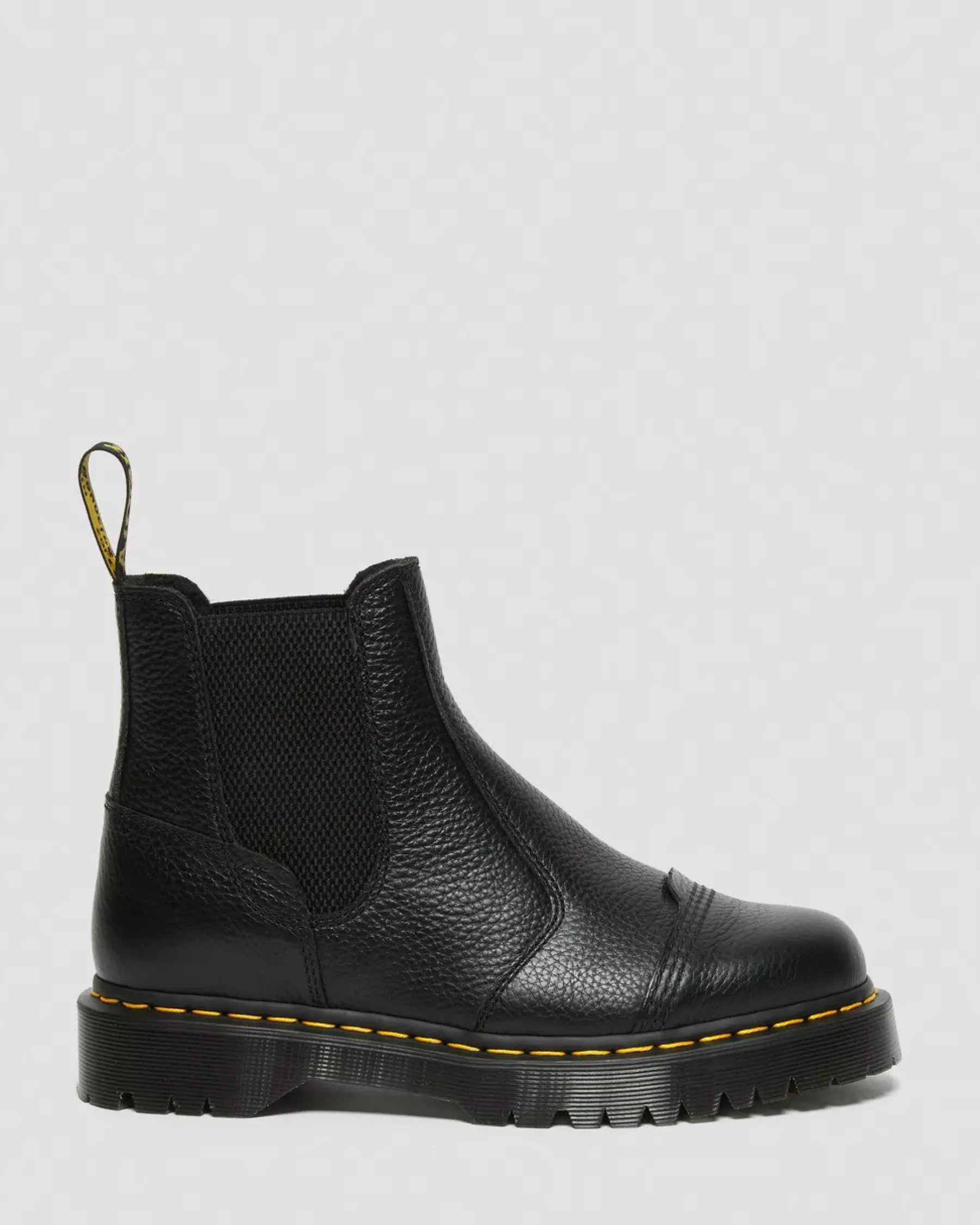 Originals|Platform Boots>Dr. Martens 2976 Bex Fleece-Lined Platform Chelsea Boots Black — Milled Nappa