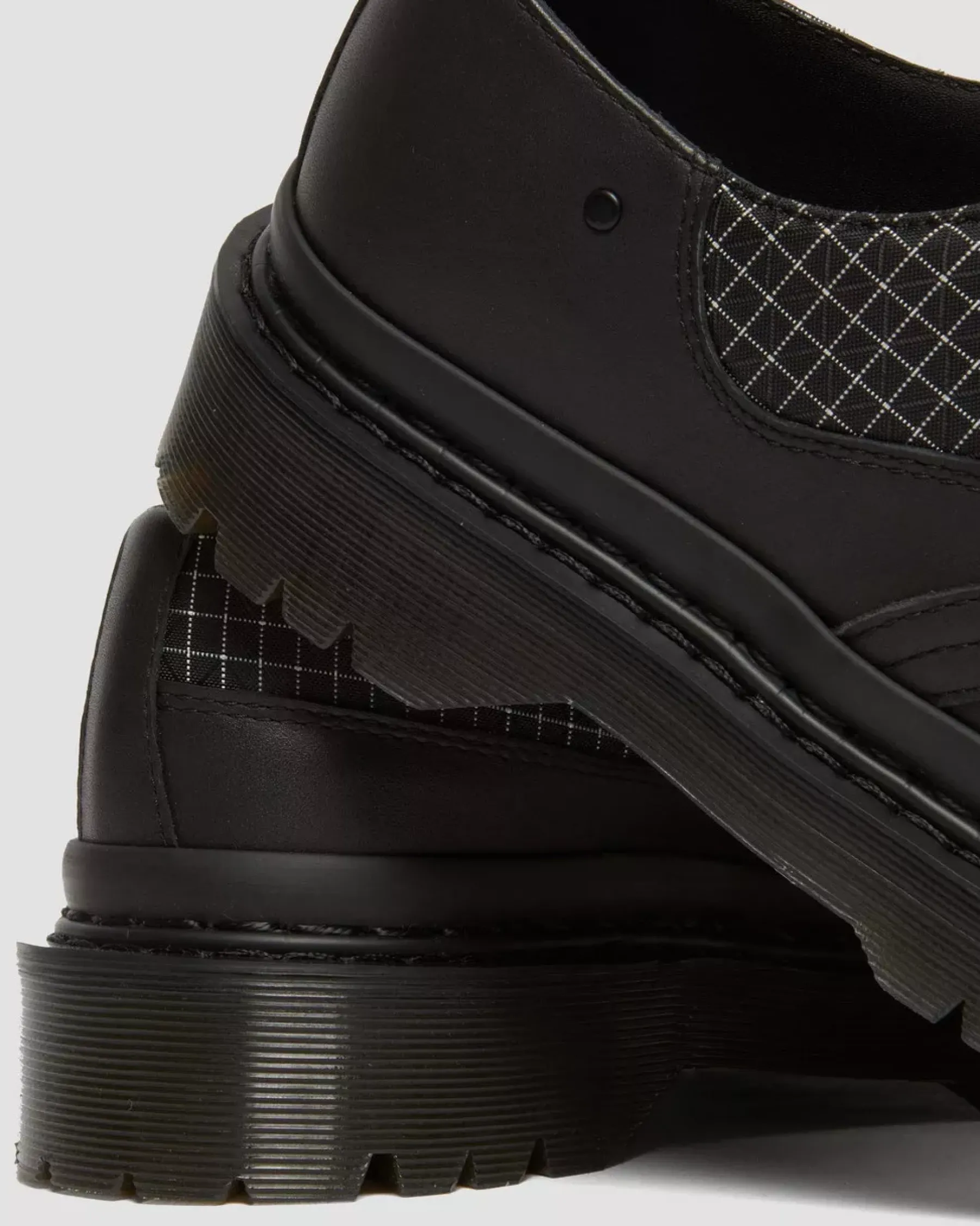 Originals|Platform Shoes>Dr. Martens 1461 Bex Ripstop Grid Oxford Shoes Black+Black+White — Sorento+Grip Ripstop