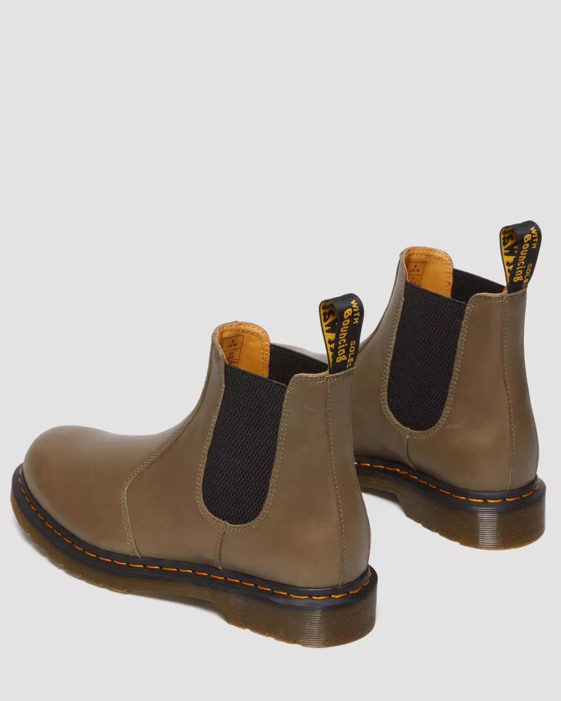 Sale|Originals>Dr. Martens 2976 Carrara Leather Chelsea Boots Olive — Carrara