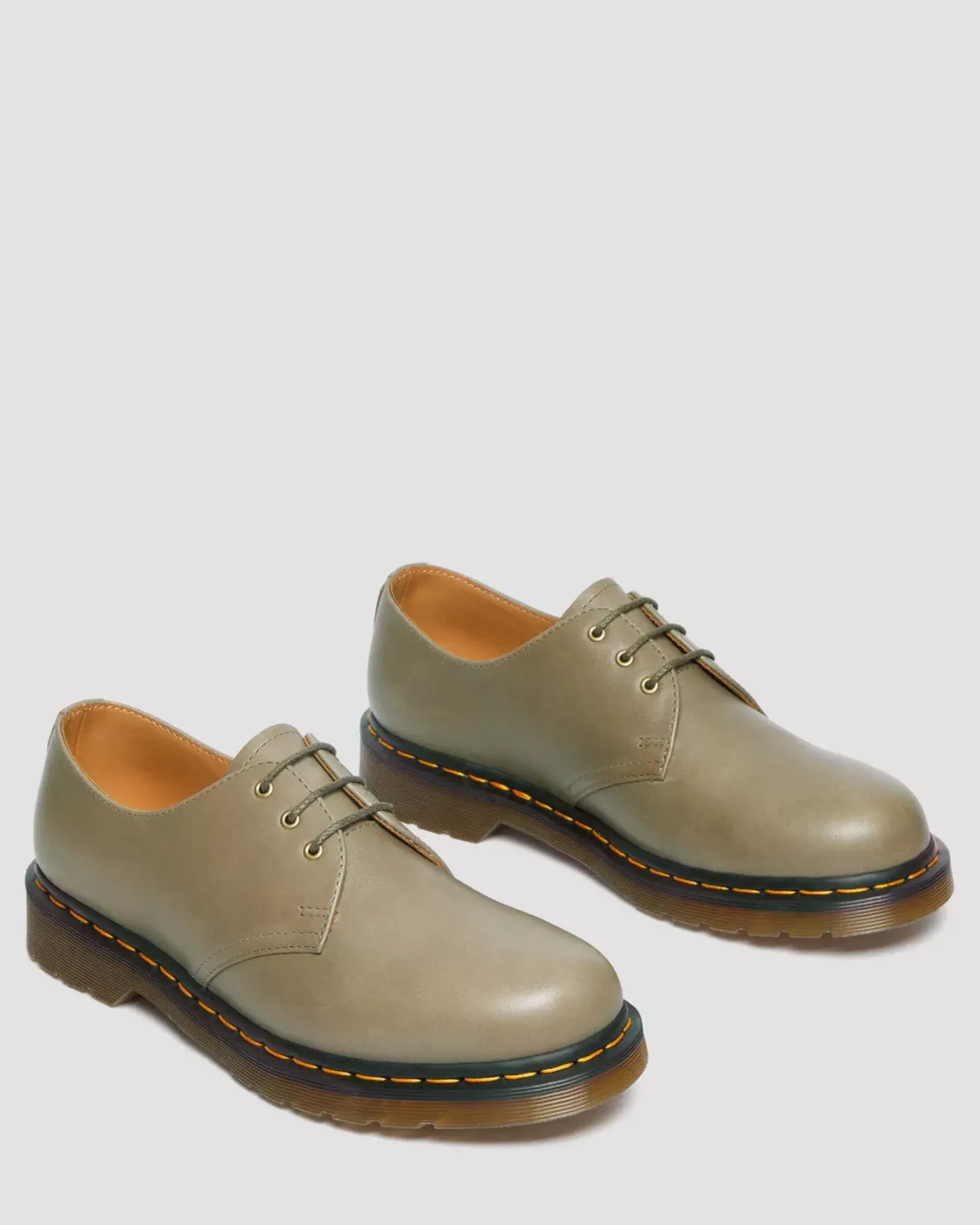 Sale|Originals>Dr. Martens 1461 Carrara Leather Oxford Shoes Olive — Carrara