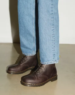 Originals|Ankle Boots>Dr. Martens 101 Crazy Horse Leather Ankle Boots Dark Brown — Crazy Horse