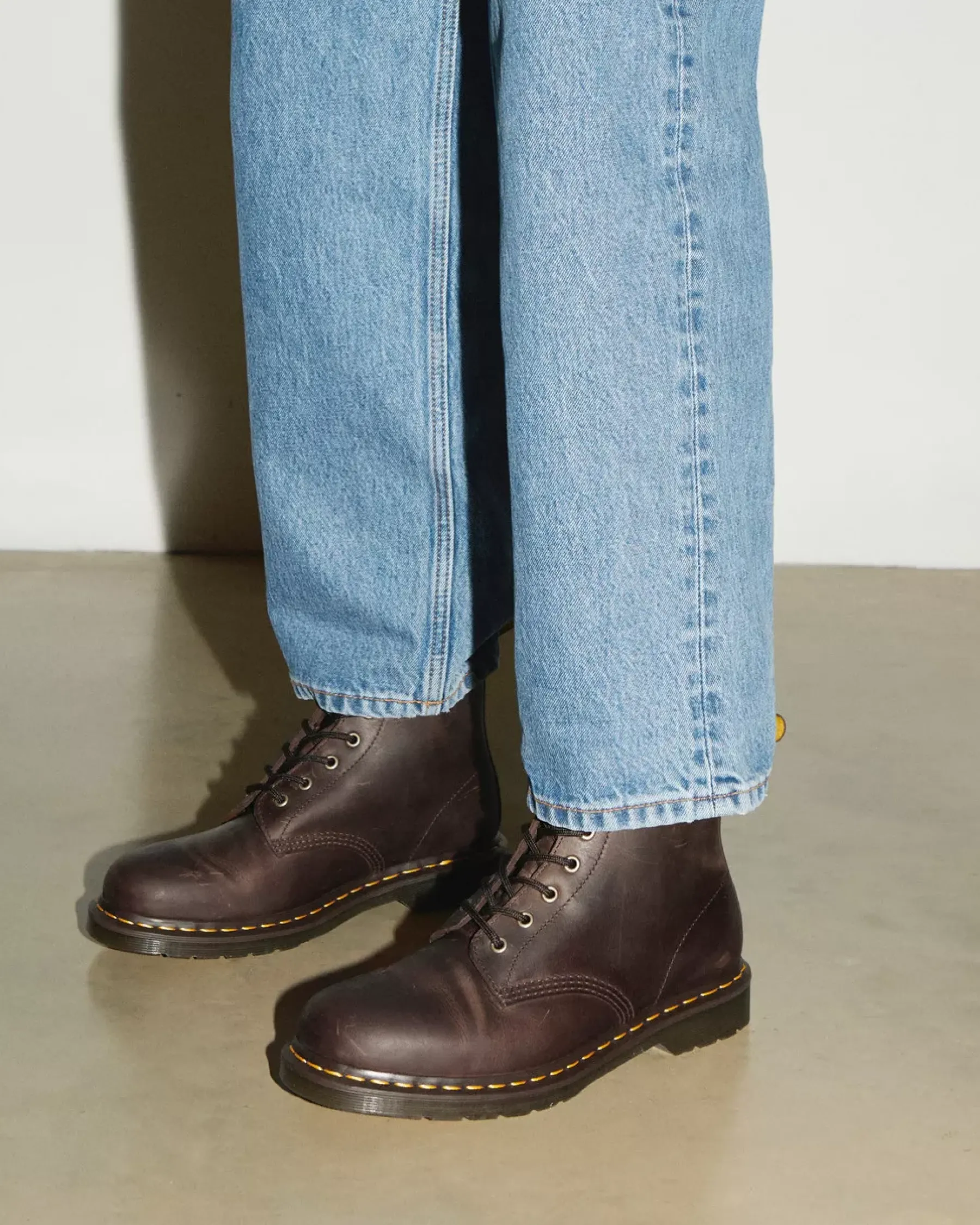 Originals|Ankle Boots>Dr. Martens 101 Crazy Horse Leather Ankle Boots Dark Brown — Crazy Horse