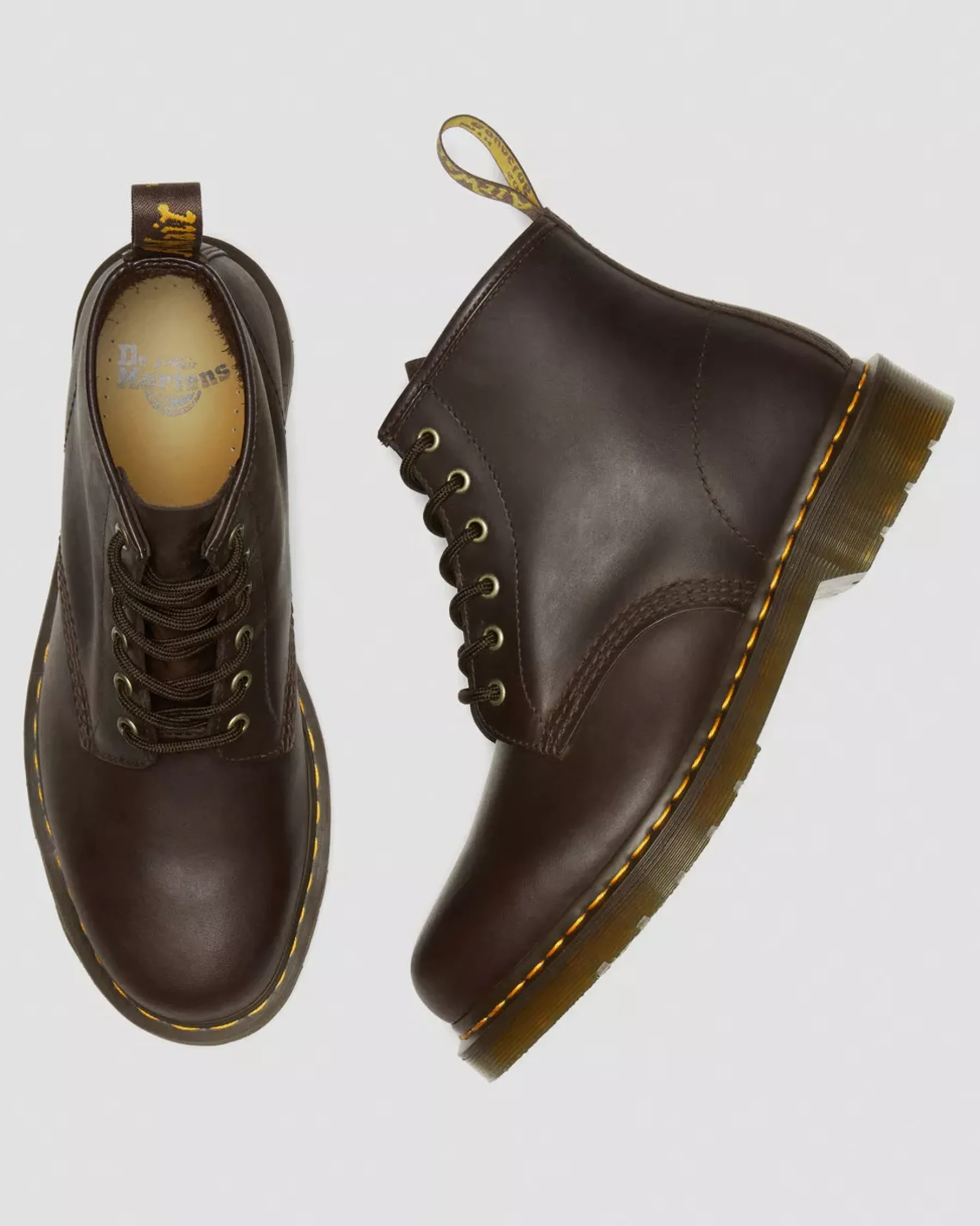 Originals|Ankle Boots>Dr. Martens 101 Crazy Horse Leather Ankle Boots Dark Brown — Crazy Horse