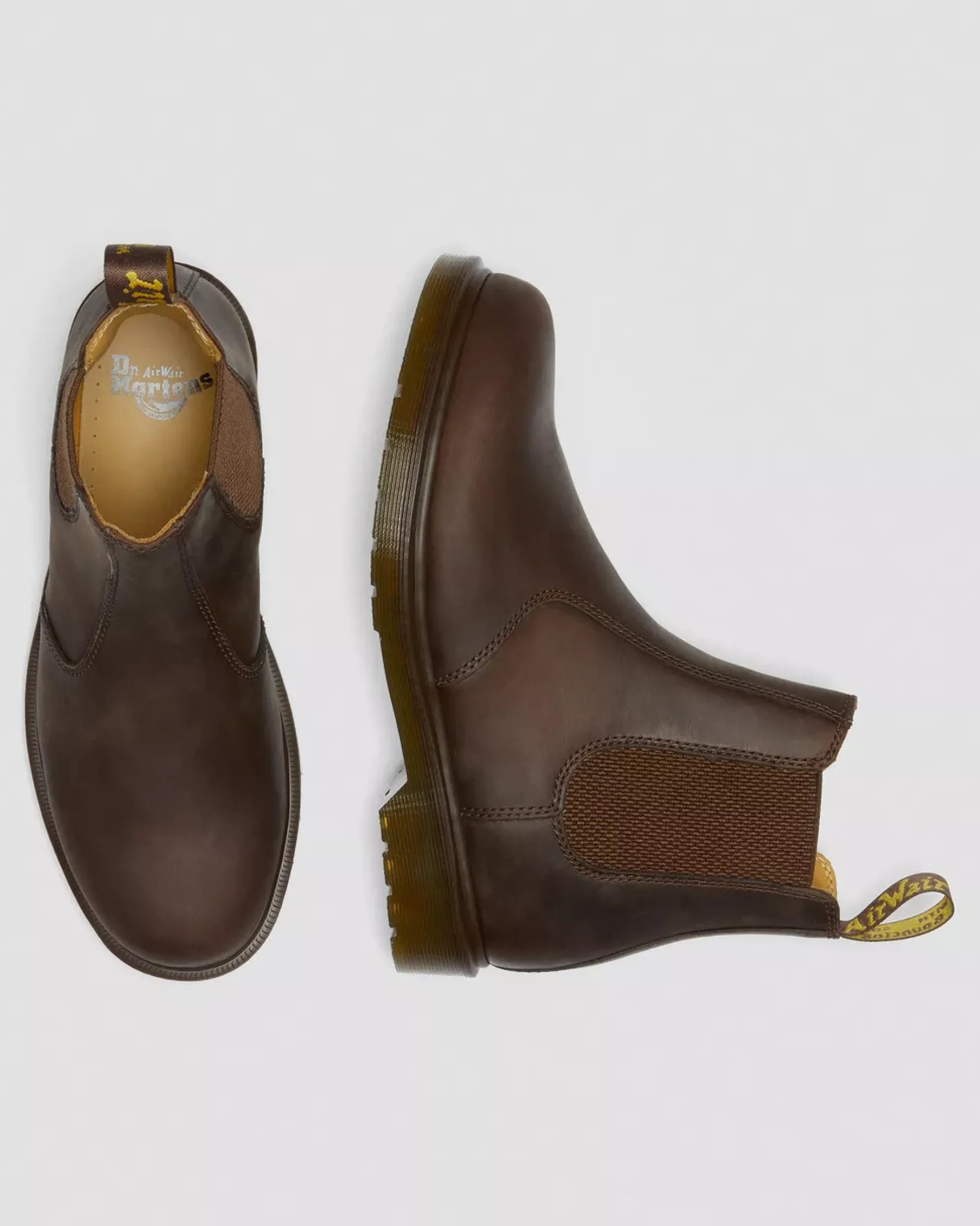 Originals|Bestsellers>Dr. Martens 2976 Crazy Horse Leather Chelsea Boots Brown — Crazy Horse