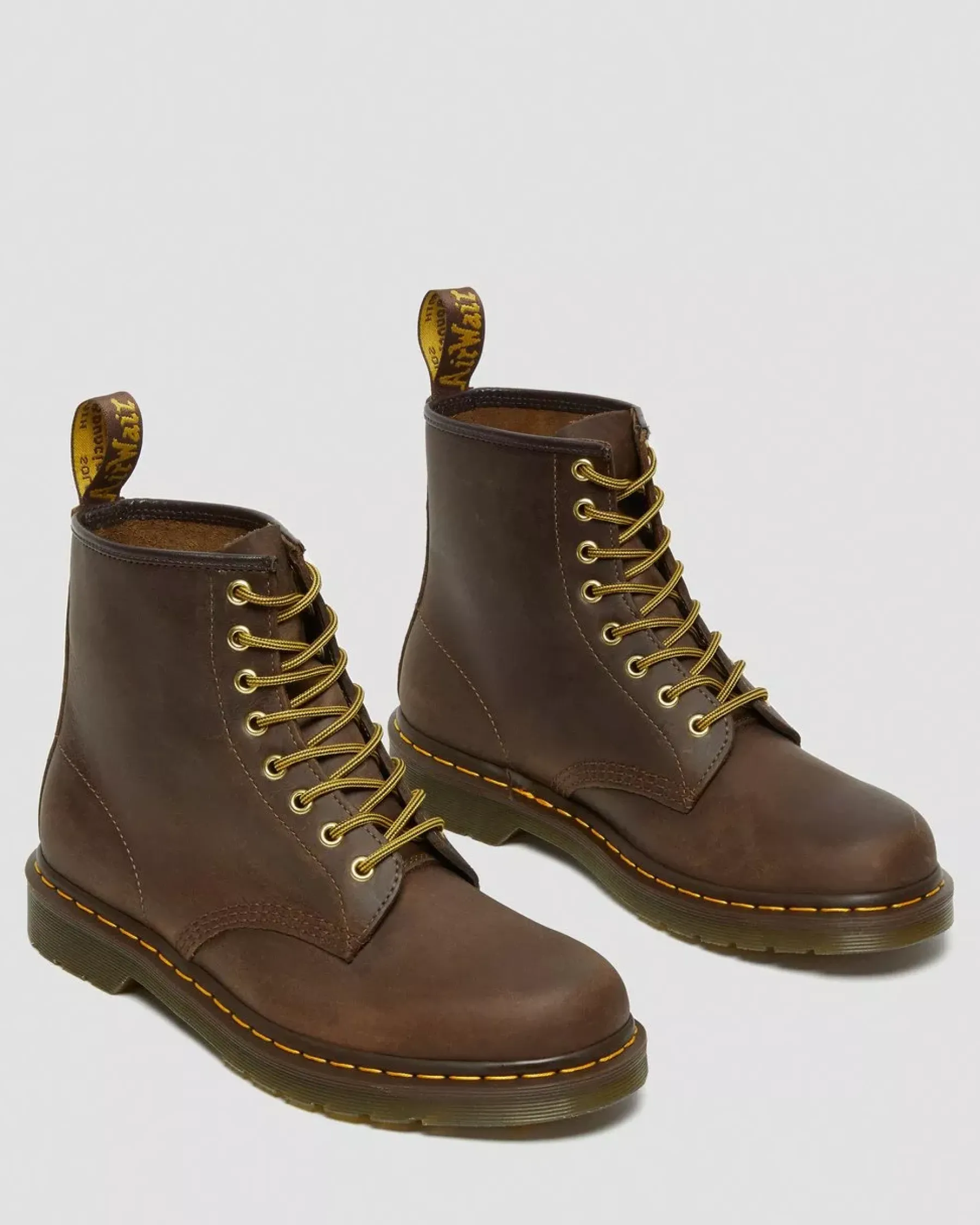 Originals|Ankle Boots>Dr. Martens 1460 Crazy Horse Leather Lace Up Boots Brown — Crazy Horse