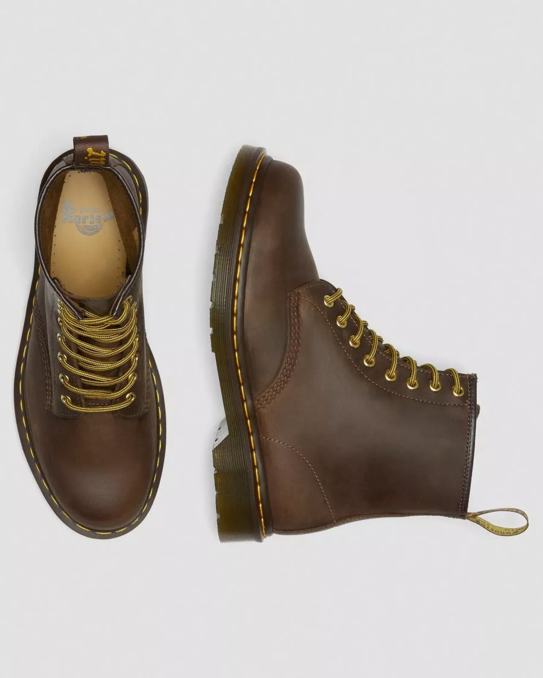 Originals|Ankle Boots>Dr. Martens 1460 Crazy Horse Leather Lace Up Boots Brown — Crazy Horse