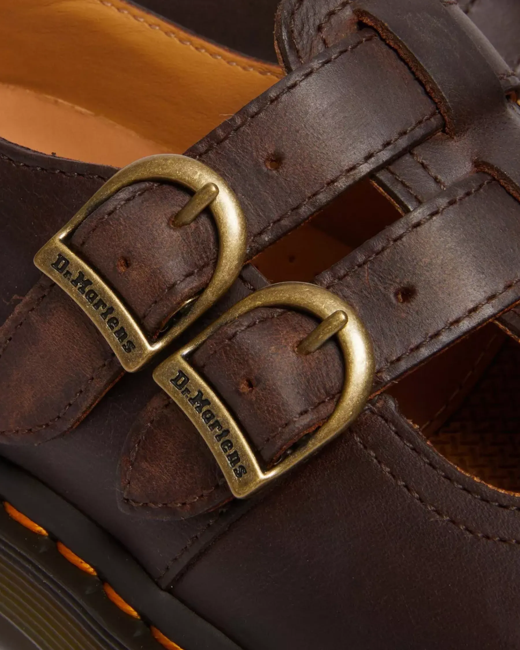 Originals|Bestsellers>Dr. Martens 8065 Crazy Horse Leather Mary Jane Shoes Dark Brown — Crazy Horse