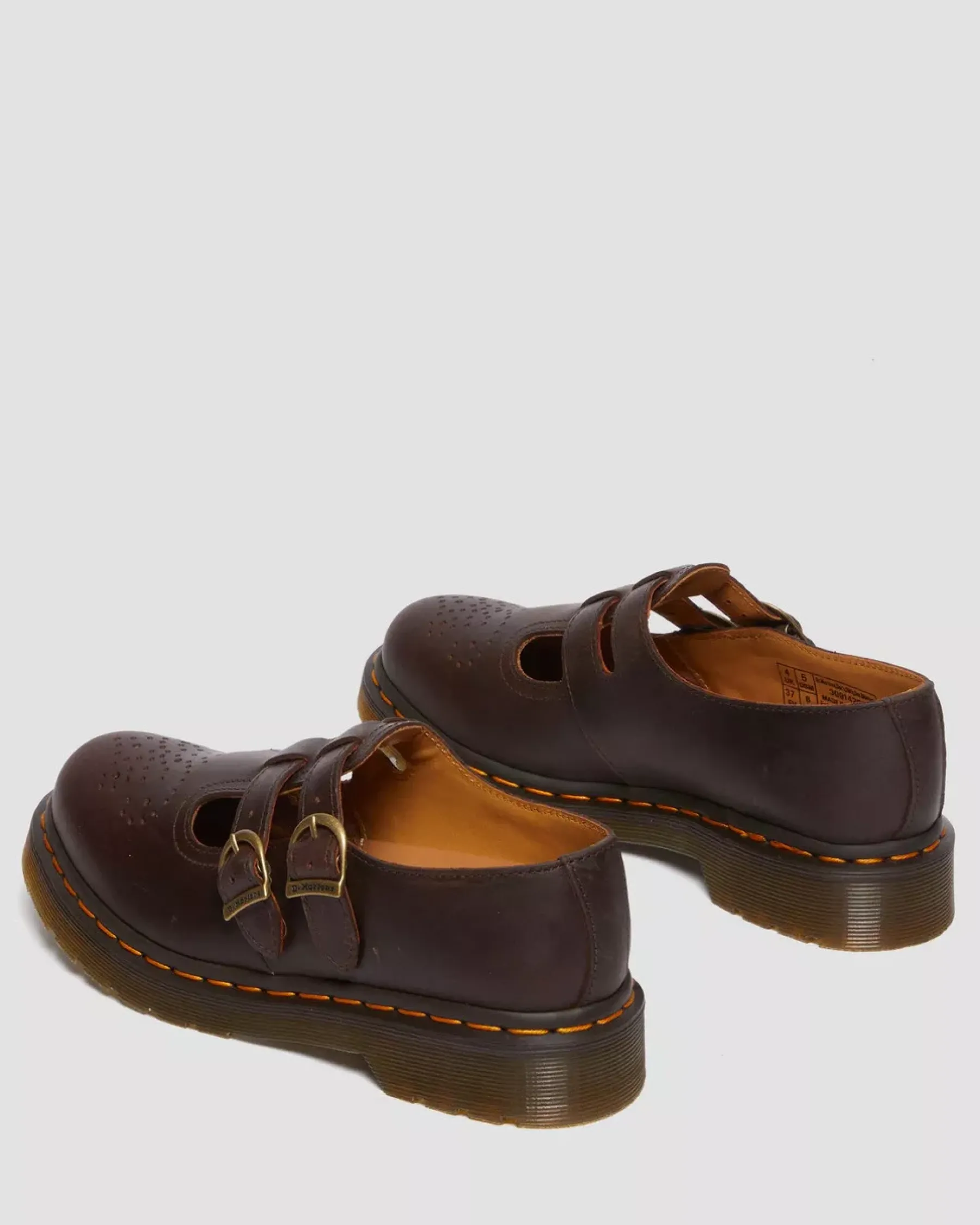 Originals|Bestsellers>Dr. Martens 8065 Crazy Horse Leather Mary Jane Shoes Dark Brown — Crazy Horse