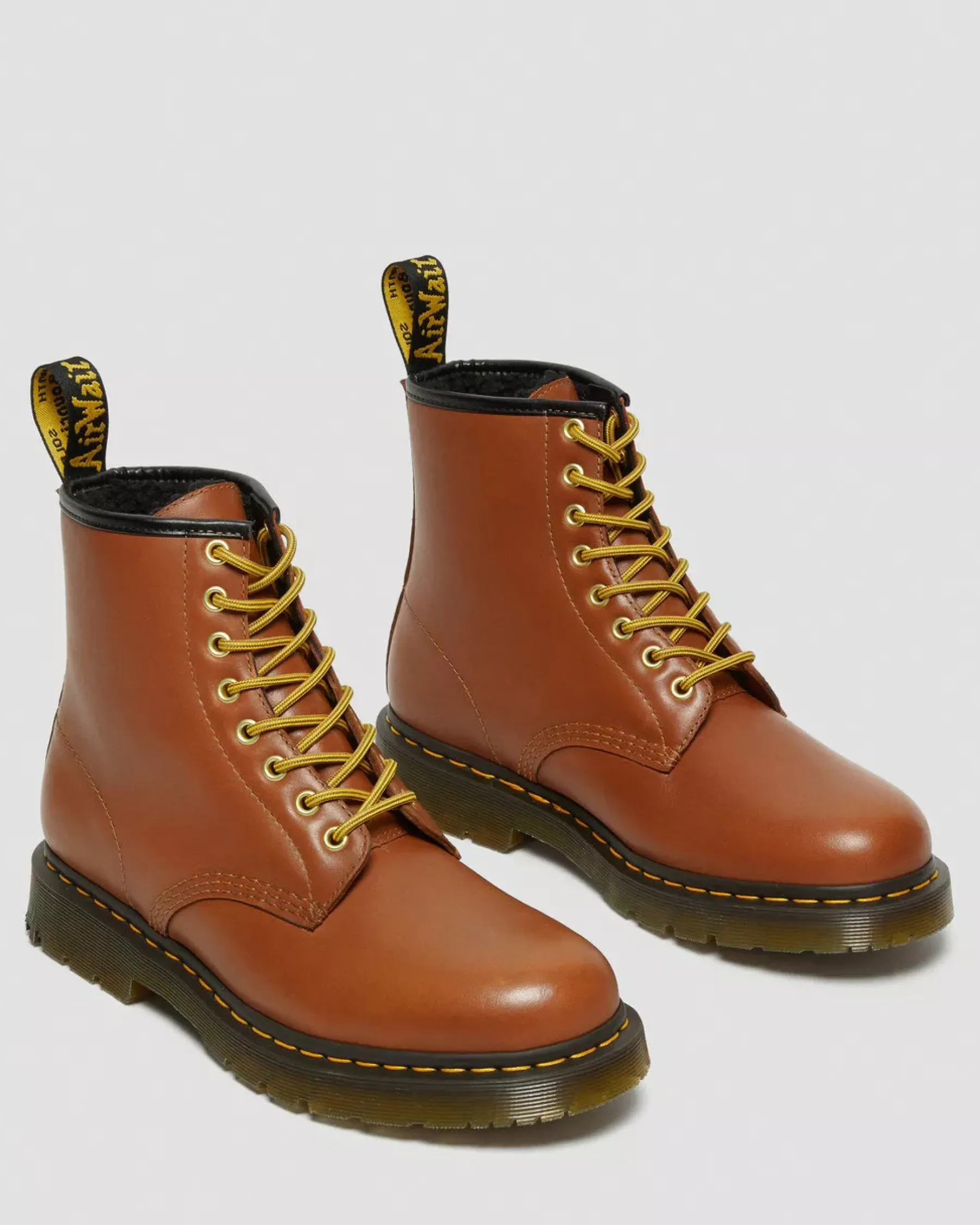 Originals|Winter Boots>Dr. Martens 1460 DM's Wintergrip Leather Lace Up Boots Tan — Blizzard Wp
