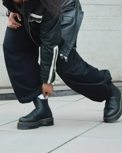 Platform Boots|Winter Boots>Dr. Martens 2976 Faux Fur Lined Platform Chelsea Boots Black — Pisa