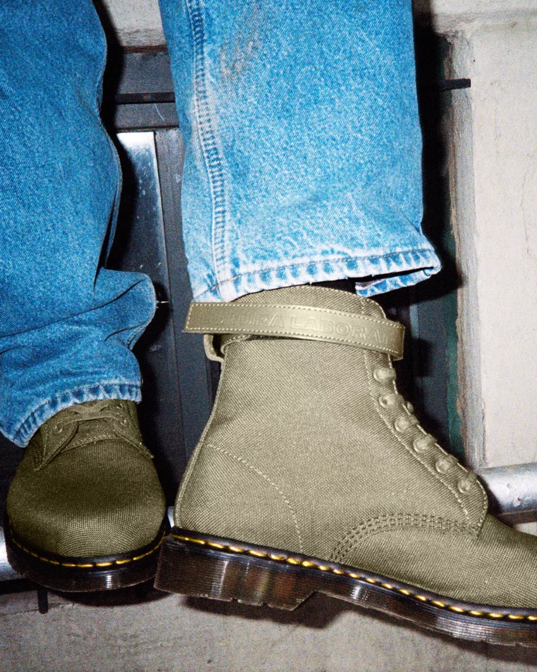 Sale|Originals>Dr. Martens 1460 Futura Olive Strap Lace Up Boots Olive — Extra Tough Nylon