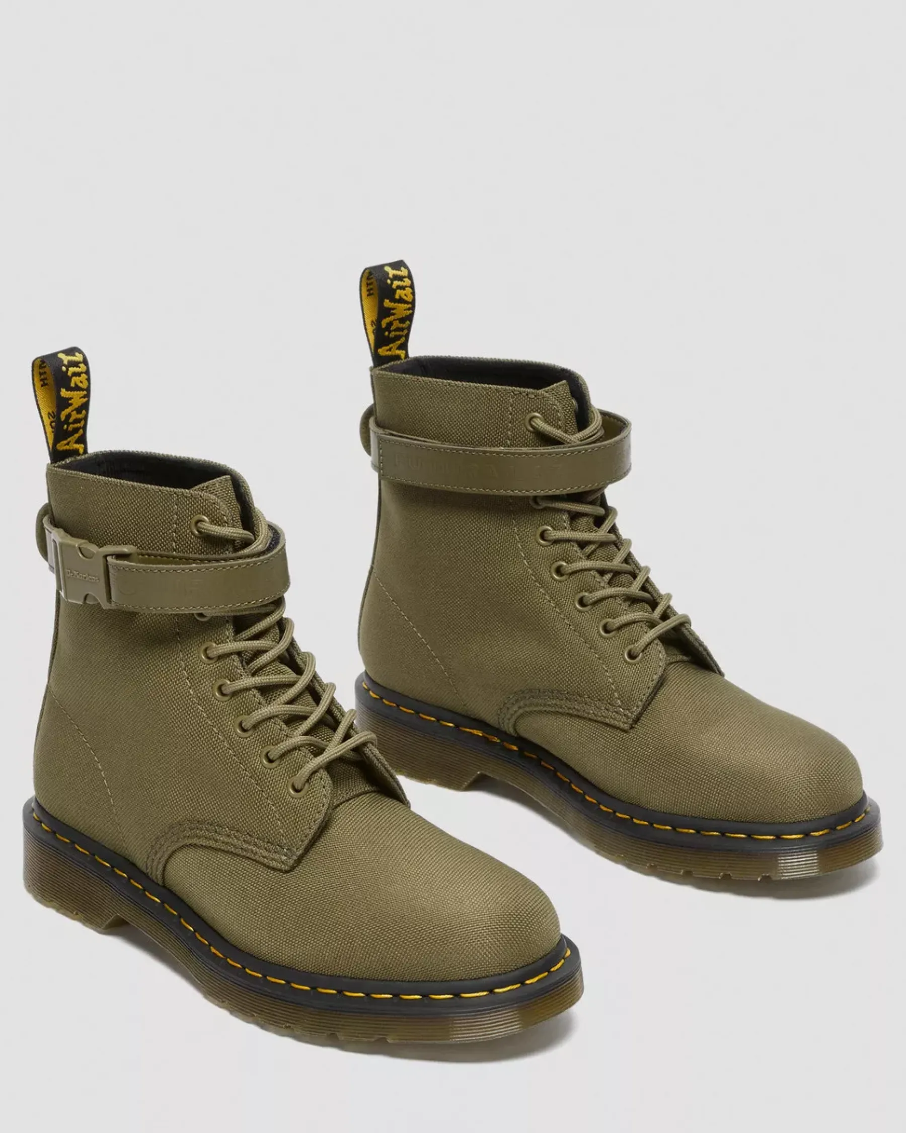 Sale|Originals>Dr. Martens 1460 Futura Olive Strap Lace Up Boots Olive — Extra Tough Nylon