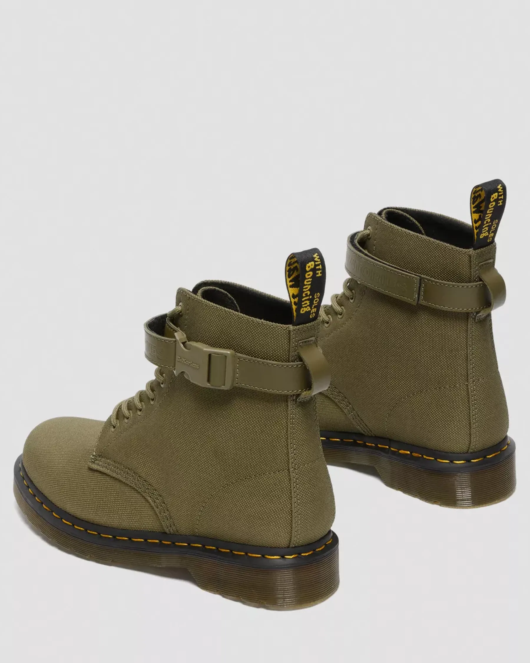 Sale|Originals>Dr. Martens 1460 Futura Olive Strap Lace Up Boots Olive — Extra Tough Nylon