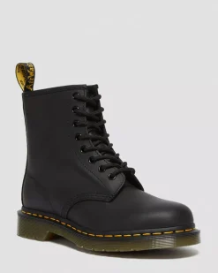 Originals|Ankle Boots>Dr. Martens 1460 Greasy Leather Lace Up Boots Black — Greasy