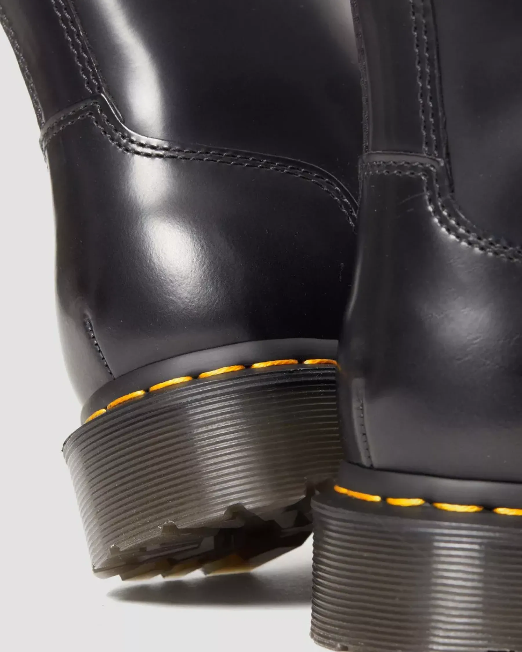 Originals|Ankle Boots>Dr. Martens 1460 Hardware Polished Smooth Leather Lace Up Boots Black — Polished Smooth