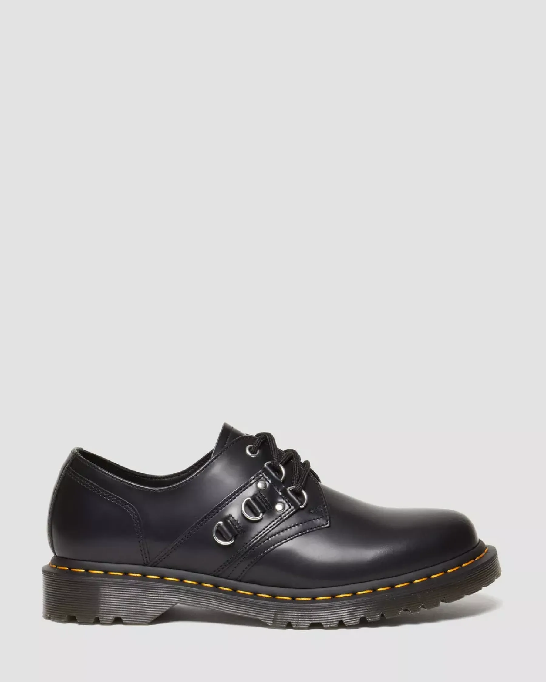 Originals|Shoes>Dr. Martens 1461 Hardware Polished Smooth Leather Oxford Shoes Black — Polished Smooth