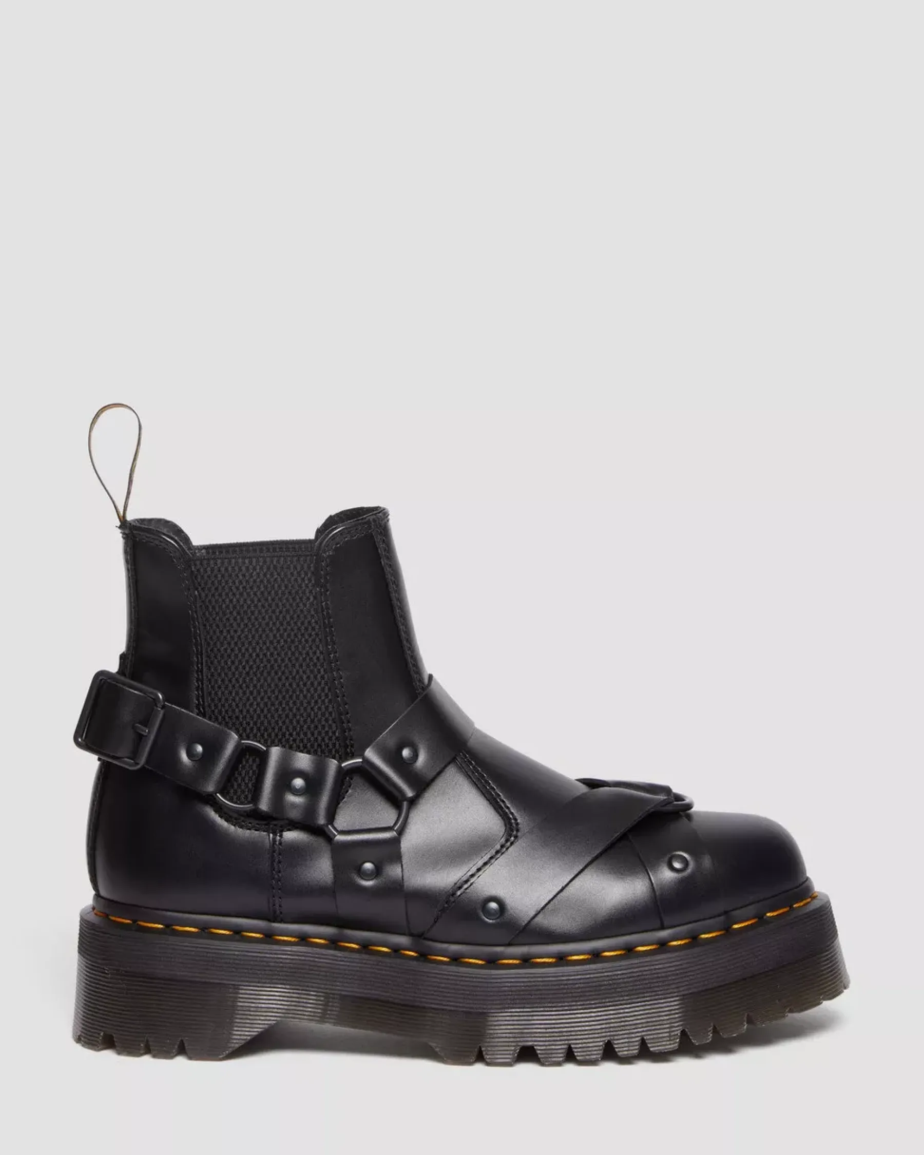 Sale|Originals>Dr. Martens 2976 Harness Leather Platform Chelsea Boots Black — Paris