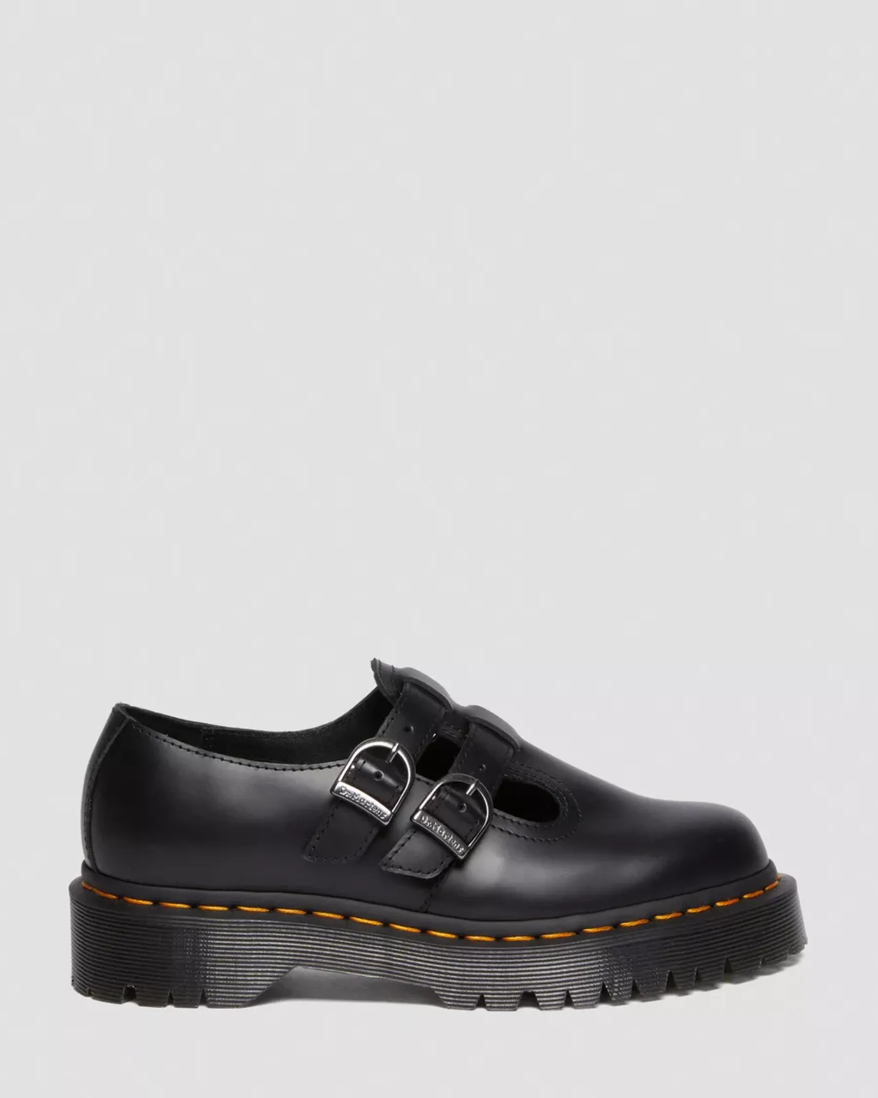 Originals|Platform Shoes>Dr. Martens 8065 II Bex Smooth Leather Platform Mary Jane Shoes Black — Smooth Leather
