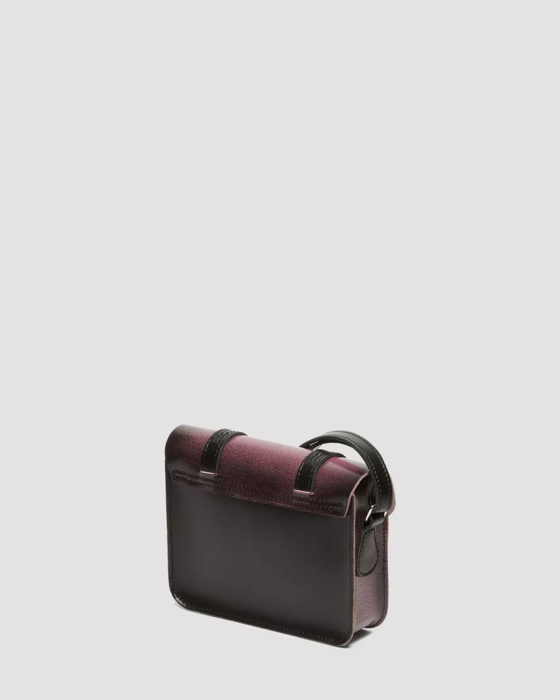 Accessories|Bags>Dr. Martens 7 Inch Distressed Leather Crossbody Bag Black+Fondant Pink — Two Tone Rub Off+Kiev