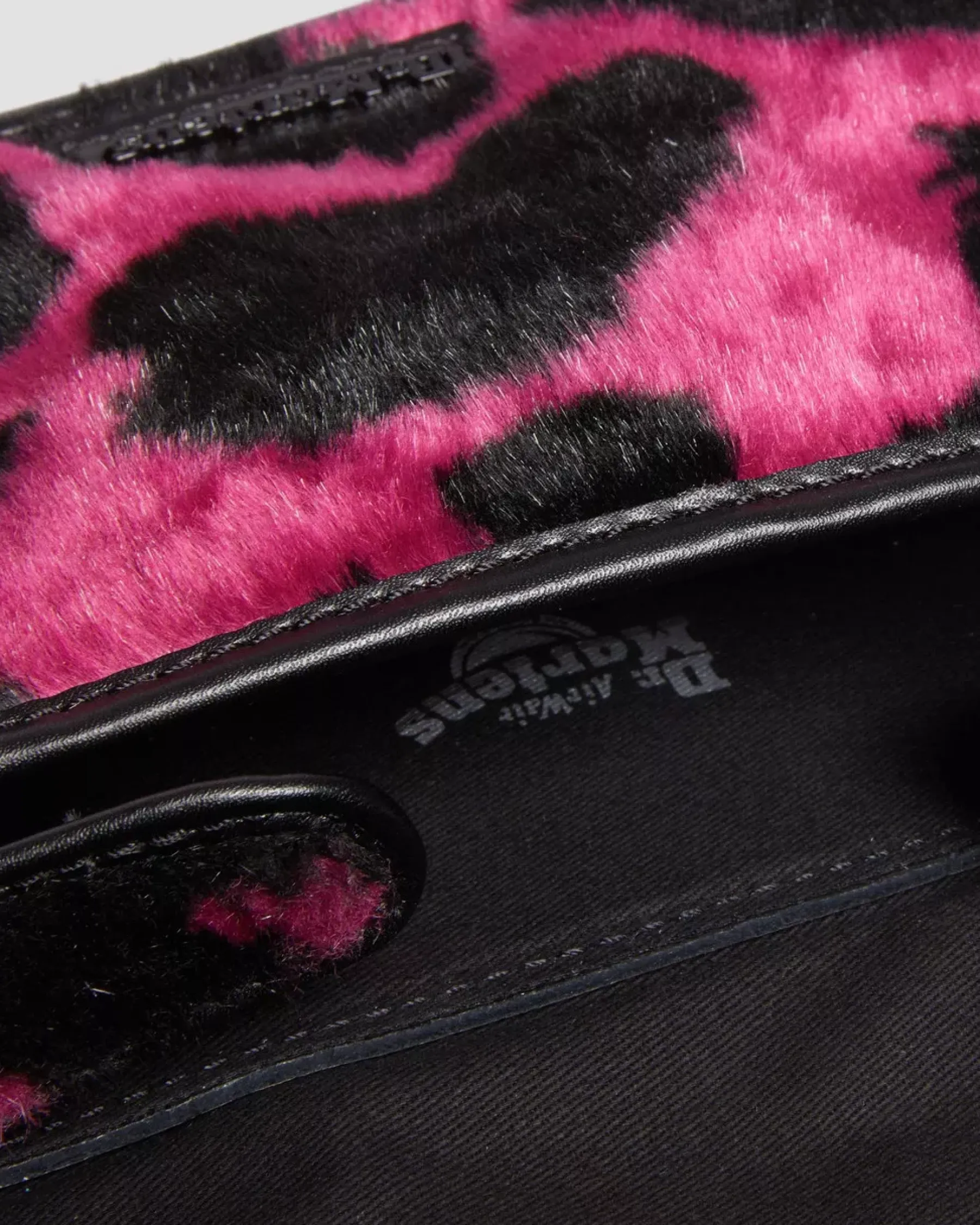 Accessories|Bags>Dr. Martens 7 Inch Faux Fur Cow Print Crossbody Bag THRIFT PINK+BLACK — Cow Print + Kiev