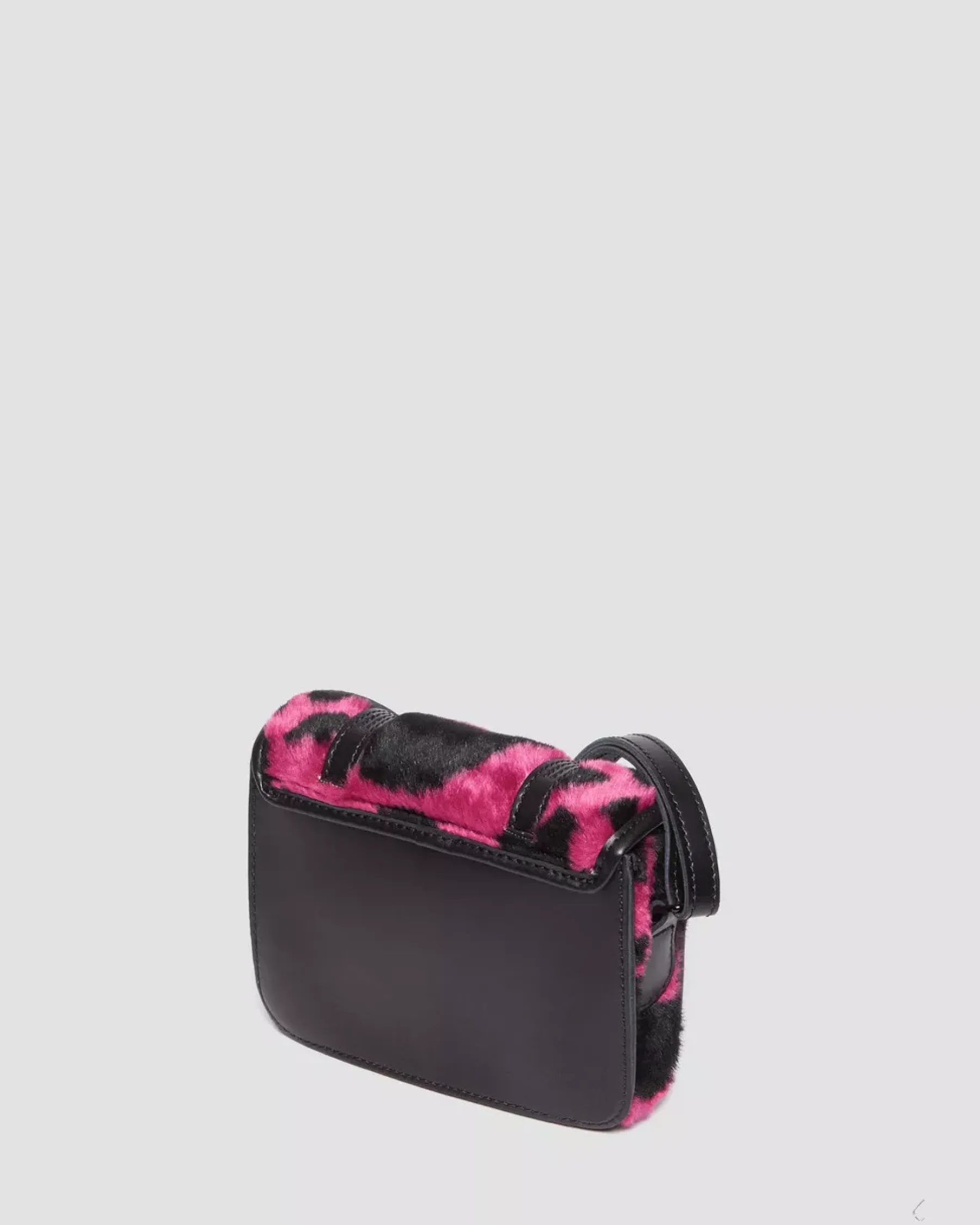 Accessories|Bags>Dr. Martens 7 Inch Faux Fur Cow Print Crossbody Bag THRIFT PINK+BLACK — Cow Print + Kiev