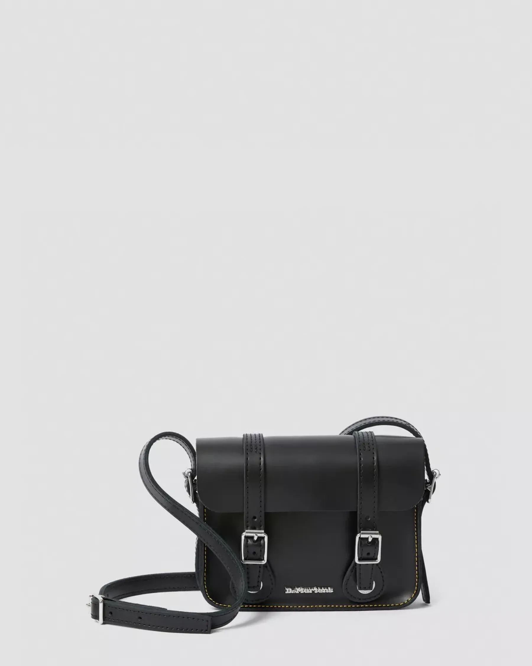 Accessories|Bags>Dr. Martens 7 Inch Leather Crossbody Bag Black — Smooth Leather
