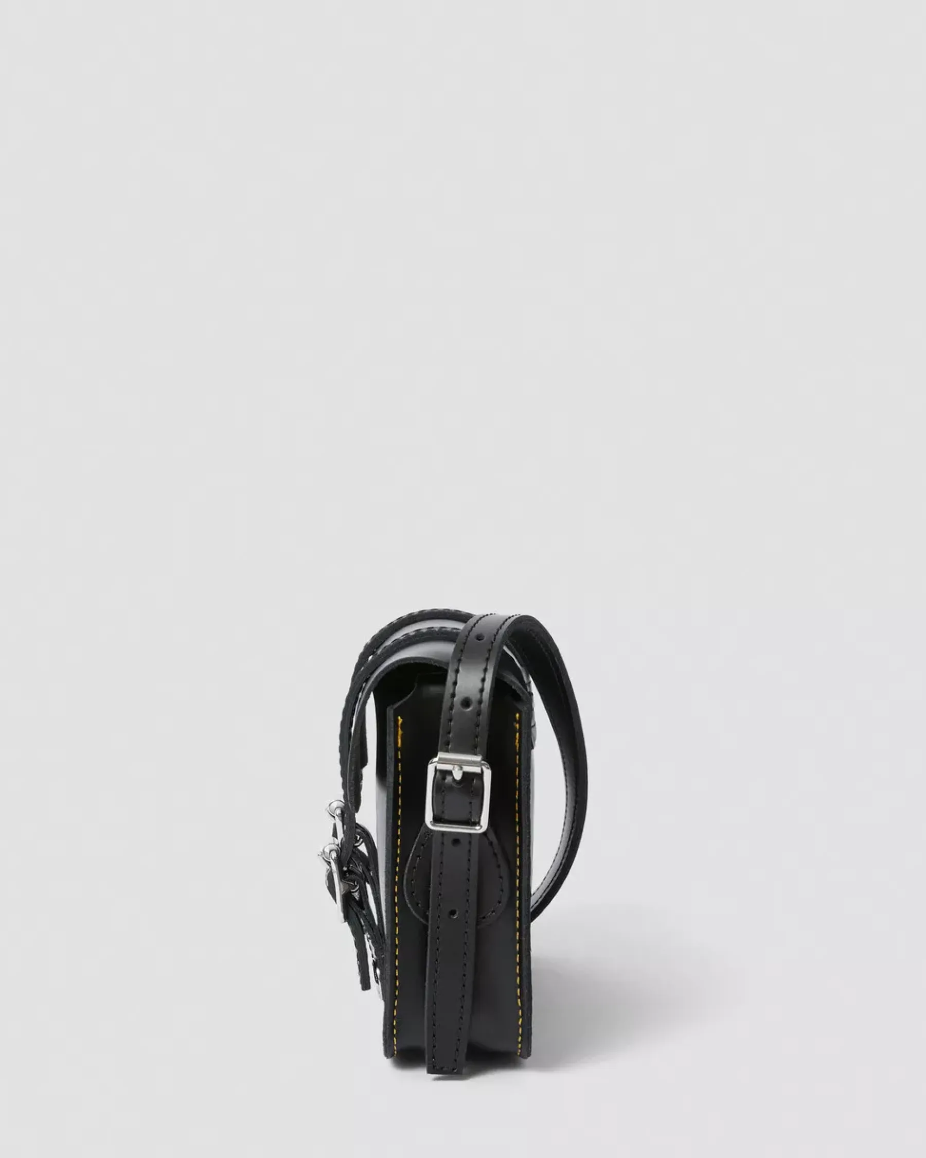 Accessories|Bags>Dr. Martens 7 Inch Leather Crossbody Bag Black — Smooth Leather