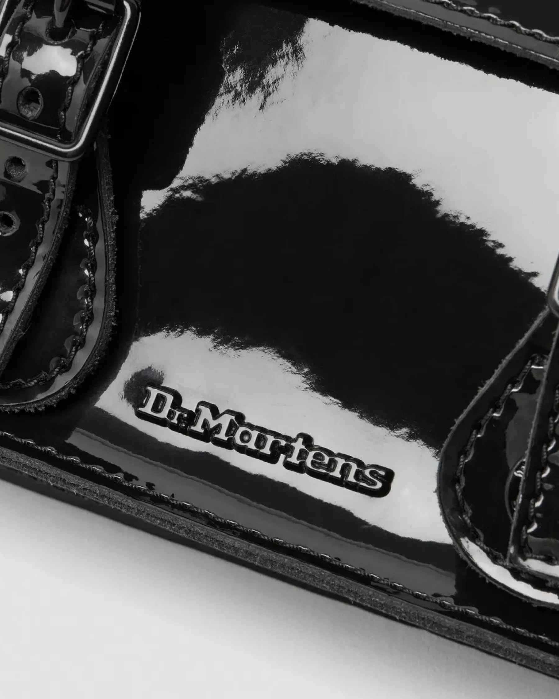 Accessories|Bags>Dr. Martens 7 inch Patent Leather Crossbody Bag Black — Patent Leather