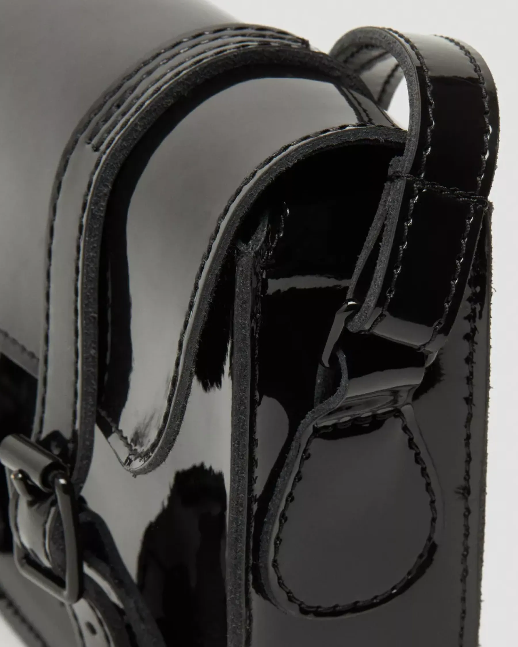 Accessories|Bags>Dr. Martens 7 inch Patent Leather Crossbody Bag Black — Patent Leather