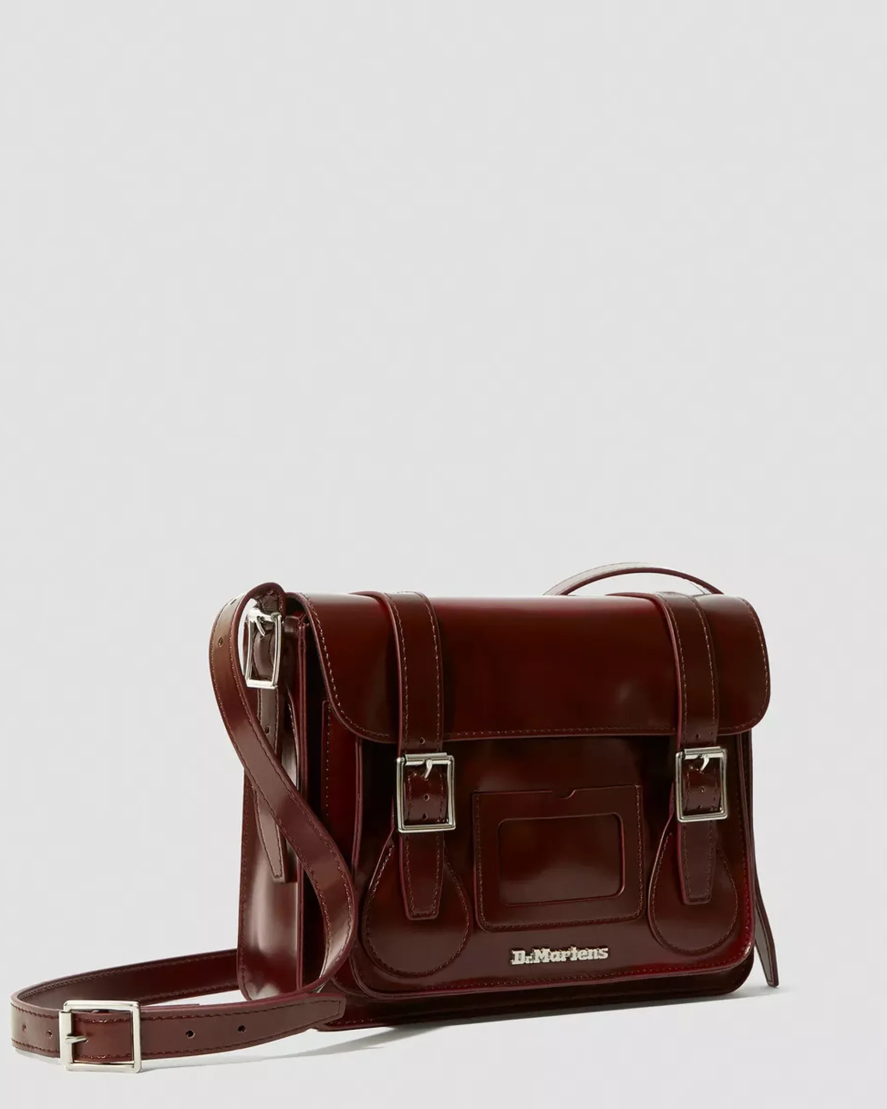 Accessories|Bags>Dr. Martens 11 Inch Vegan Messenger Bag Cherry Red — Oxford Rub Off