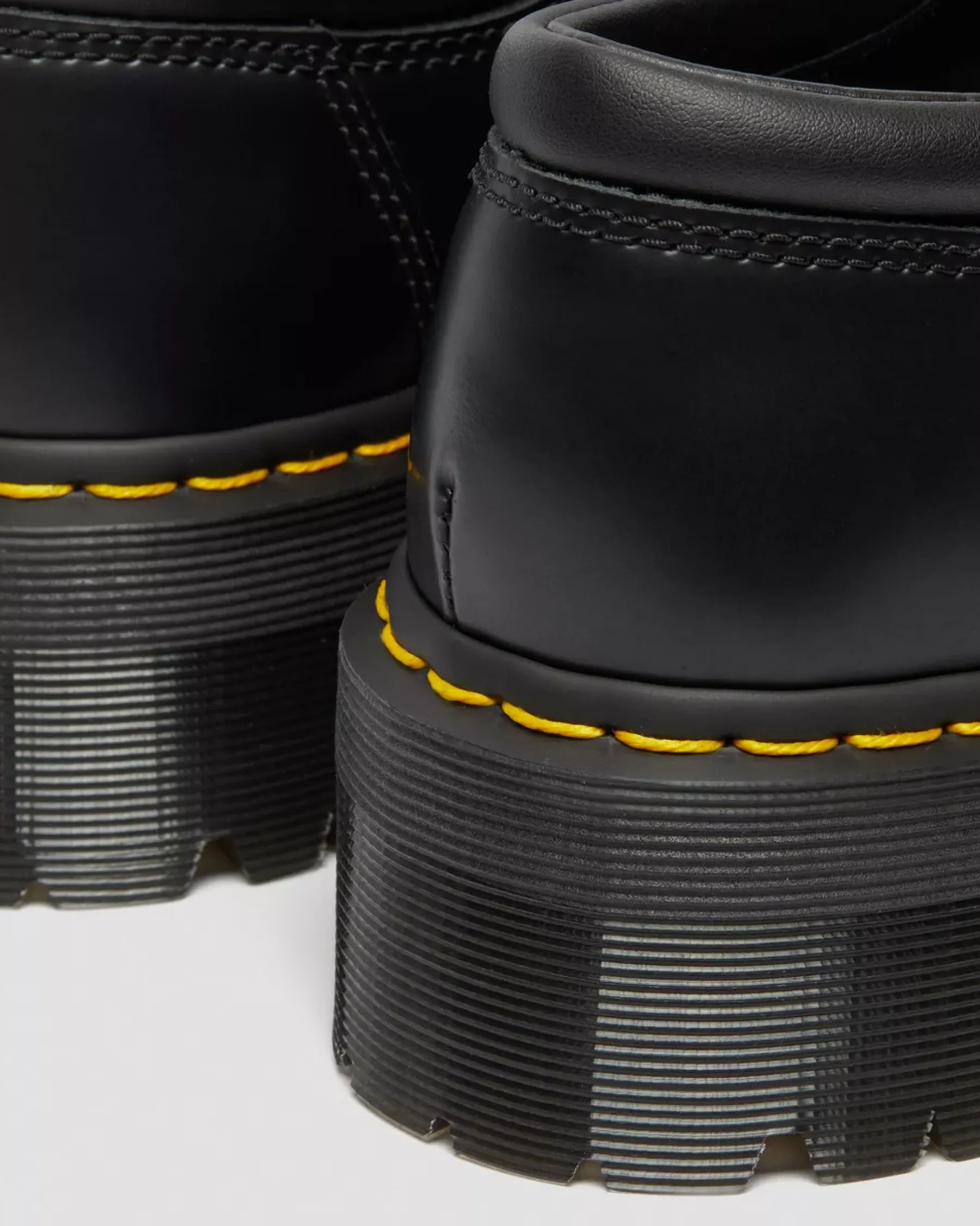Bestsellers|Platform Shoes>Dr. Martens 8053 Leather Platform Casual Shoes Black — Polished Smooth