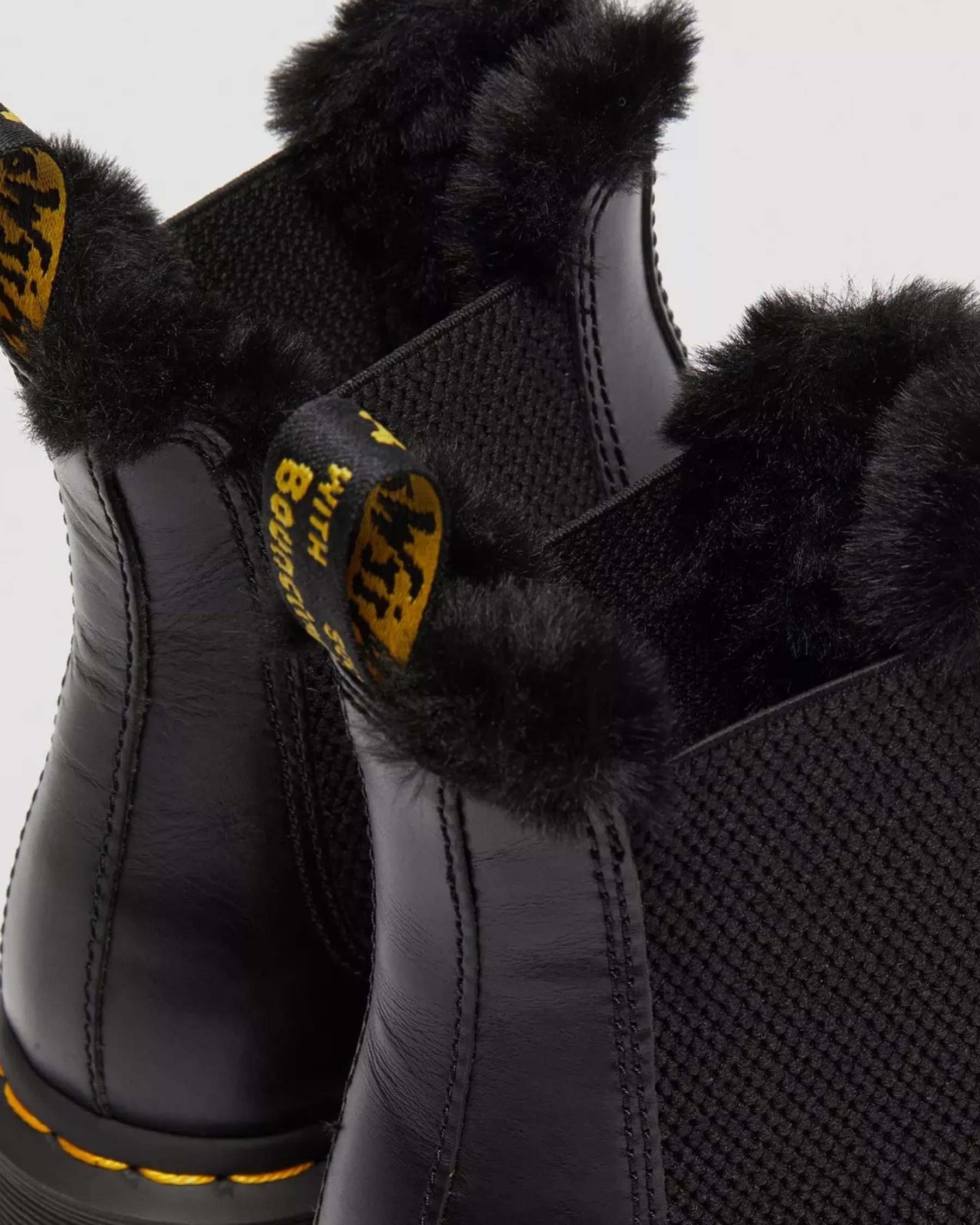 Sale|Originals>Dr. Martens 2976 Leonore Faux Fur Lined Chelsea Boots Dark Grey — Atlas