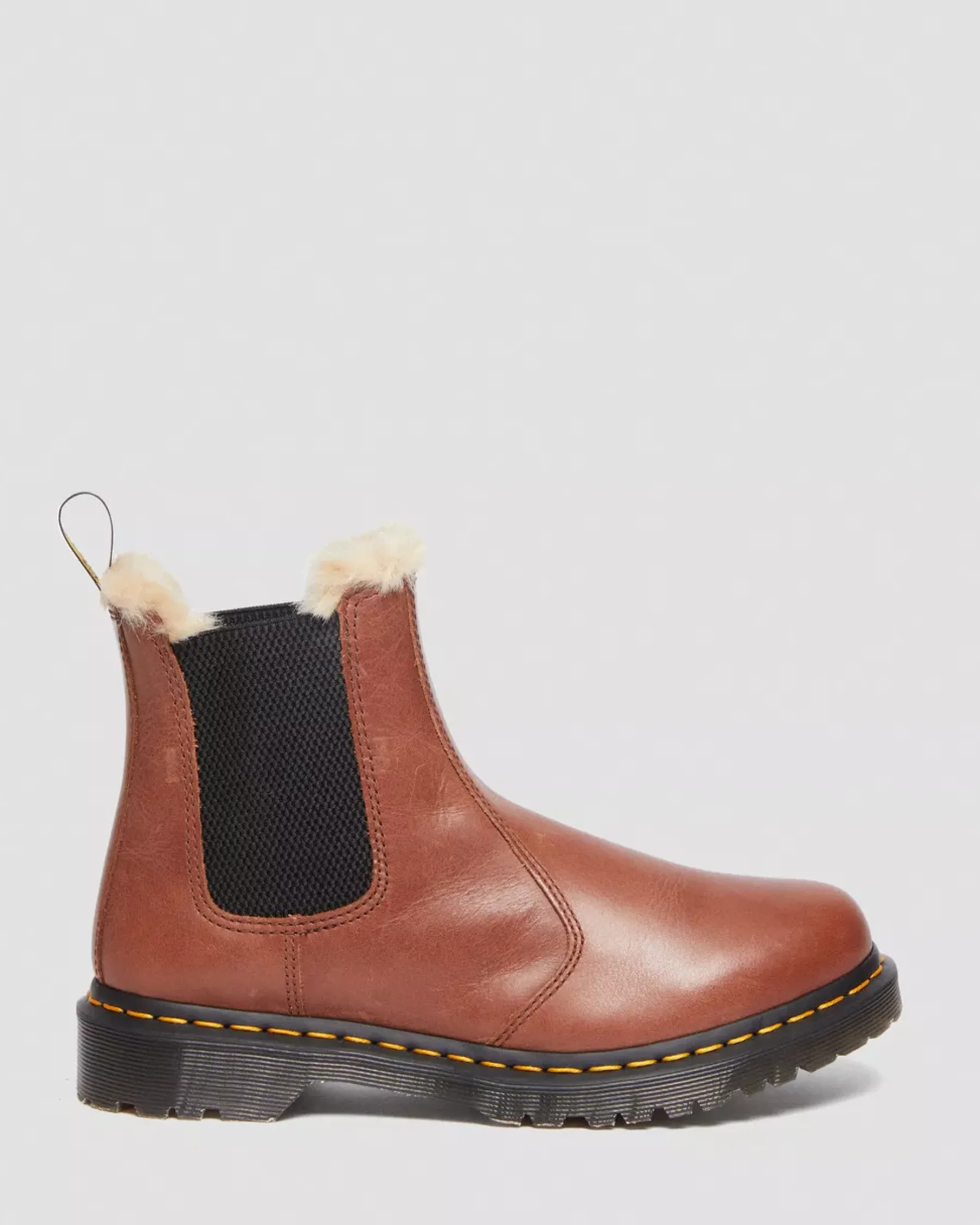 Originals|Winter Boots>Dr. Martens 2976 Leonore Women's Faux Fur-Lined Chelsea Boots Tan — Farrier