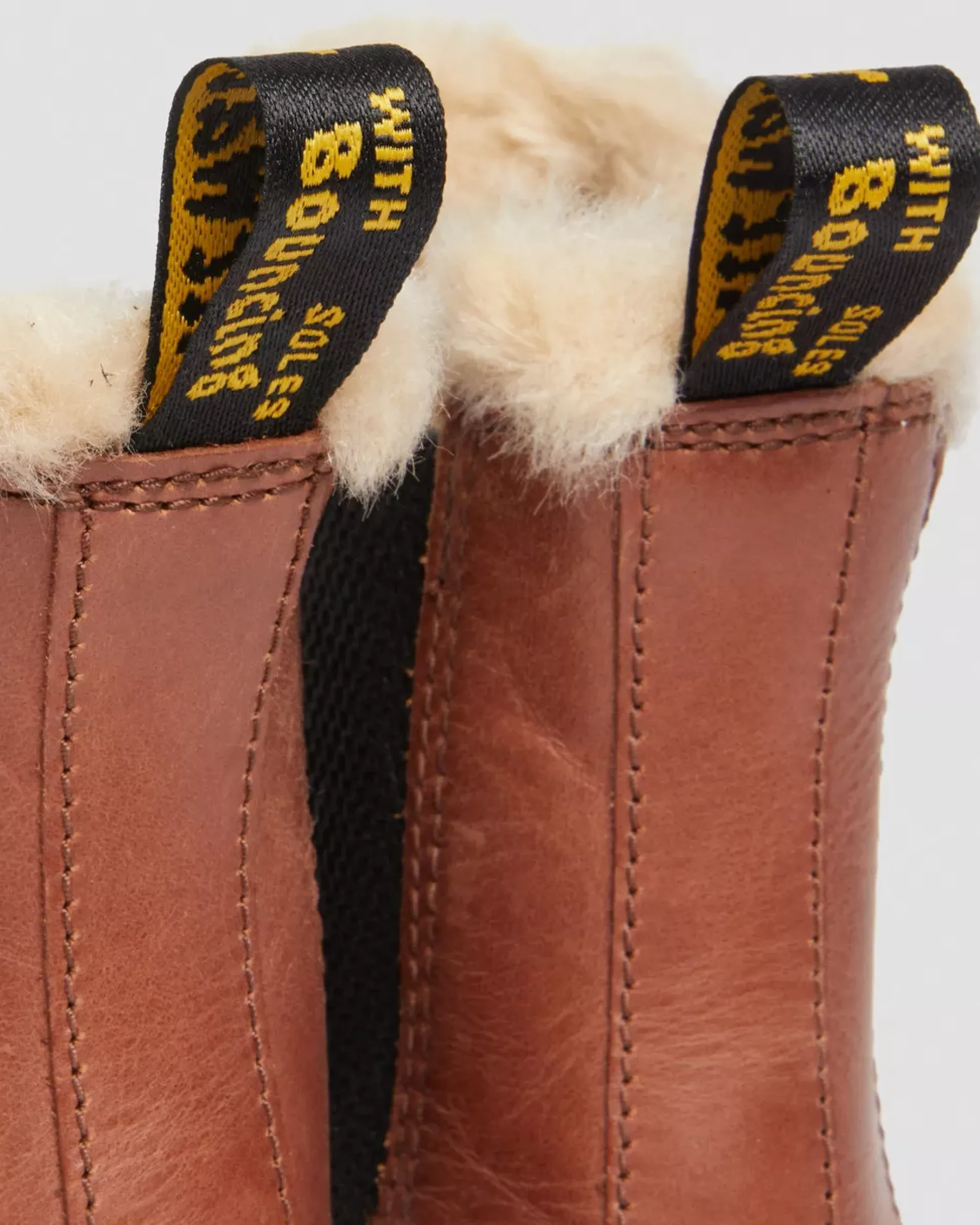 Originals|Winter Boots>Dr. Martens 2976 Leonore Women's Faux Fur-Lined Chelsea Boots Tan — Farrier