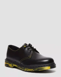 Sale|Originals>Dr. Martens 1461 Marbled Sole Leather Oxford Shoes Black — Smooth Leather