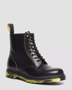 Sale|Originals>Dr. Martens 1460 Marbled Sole Smooth Leather Lace Up Boots Black — Smooth Leather