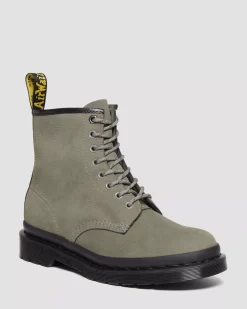 Sale|Originals>Dr. Martens 1460 Milled Nubuck Leather Lace Up Boots NICKEL GREY — Milled Nubuck Wp