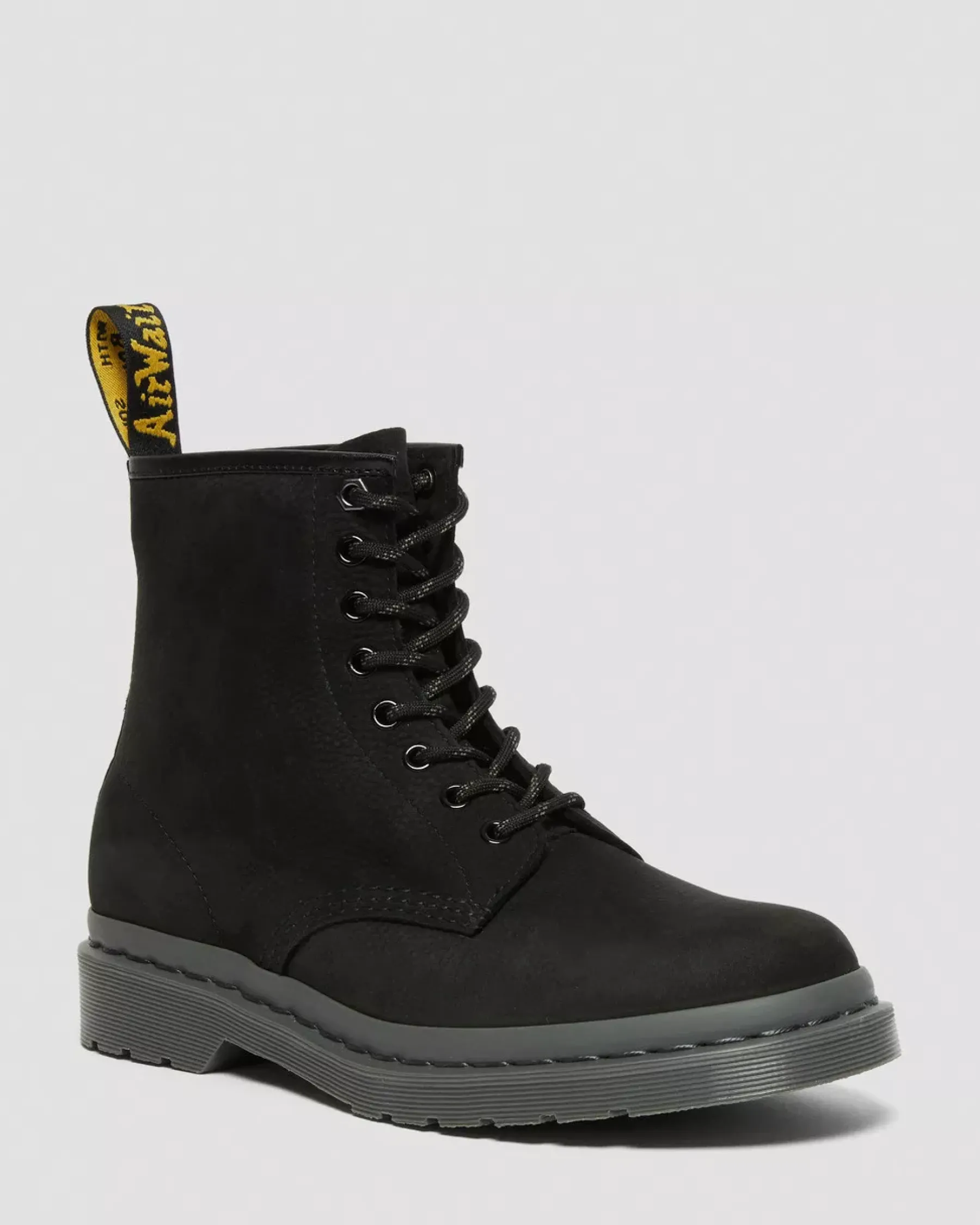 Sale|Originals>Dr. Martens 1460 Mono Milled Nubuck Leather Lace Up Boots Black — Milled Nubuck Wp