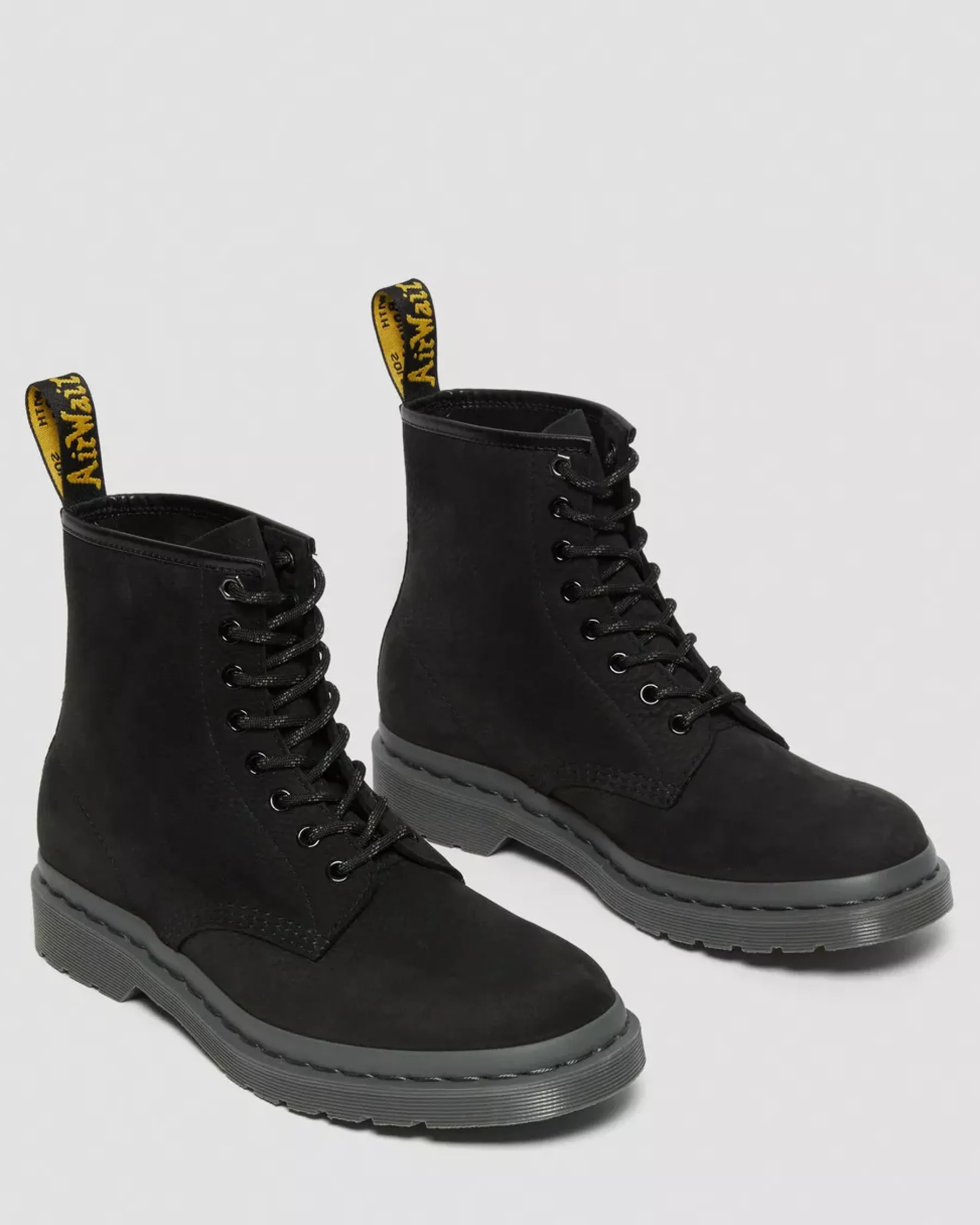 Sale|Originals>Dr. Martens 1460 Mono Milled Nubuck Leather Lace Up Boots Black — Milled Nubuck Wp
