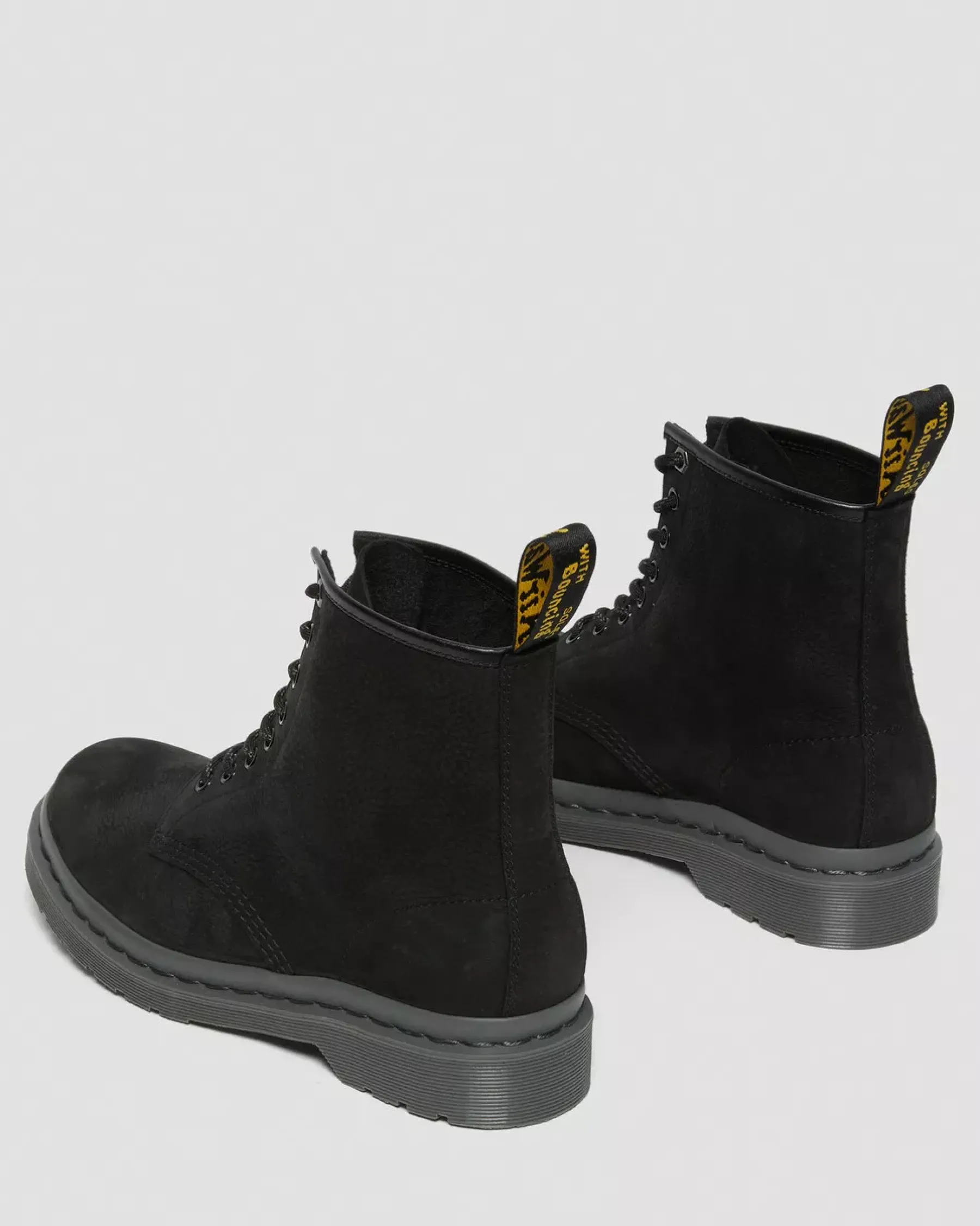 Sale|Originals>Dr. Martens 1460 Mono Milled Nubuck Leather Lace Up Boots Black — Milled Nubuck Wp