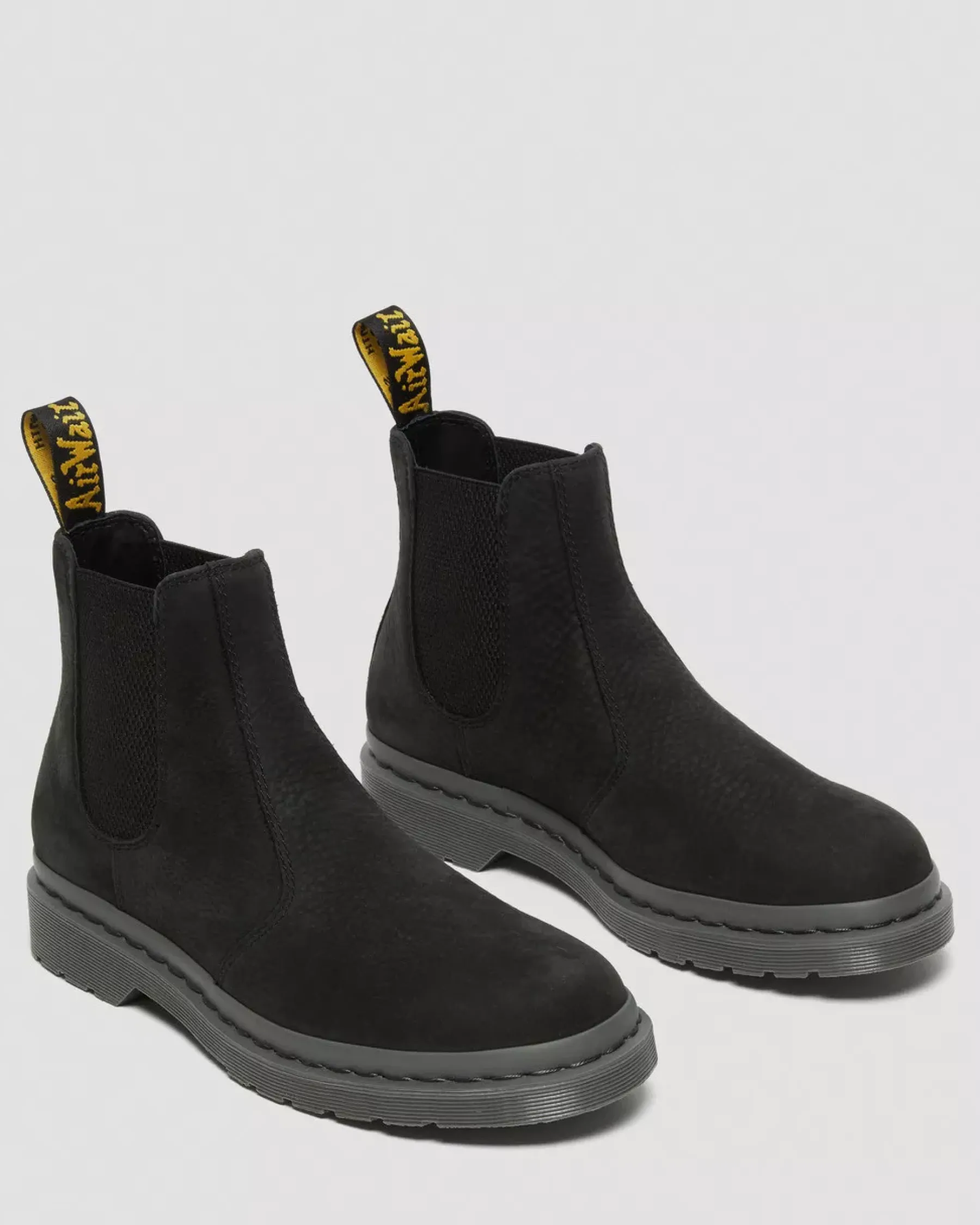 Sale|Originals>Dr. Martens 2976 Mono Milled Nubuck Leather Chelsea Boots Black — Milled Nubuck Wp