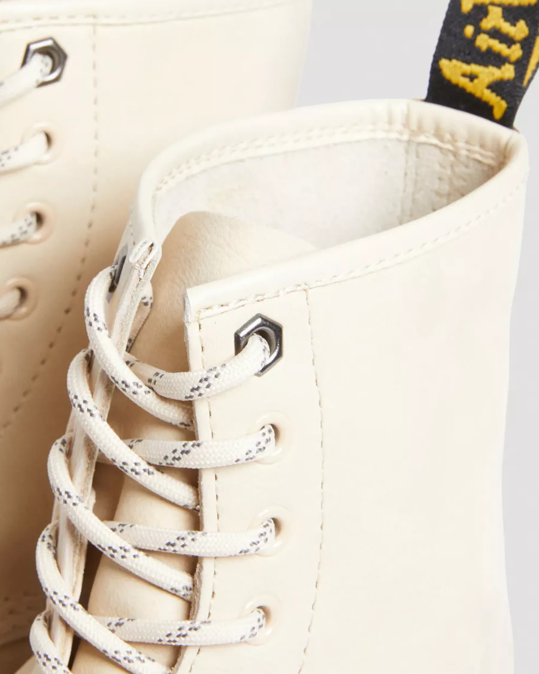 Sale|Originals>Dr. Martens 1460 Mono Milled Nubuck Leather Lace Up Boots Parchment Beige — Milled Nubuck Wp