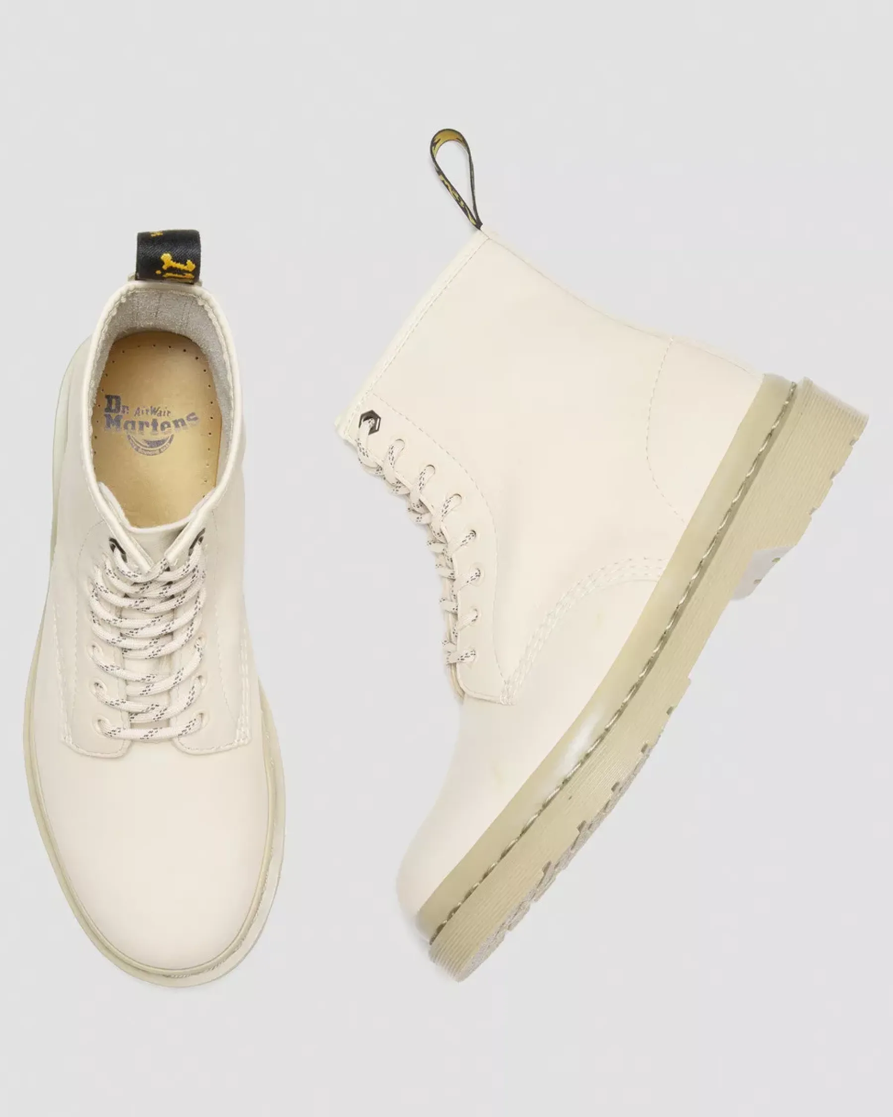 Sale|Originals>Dr. Martens 1460 Mono Milled Nubuck Leather Lace Up Boots Parchment Beige — Milled Nubuck Wp