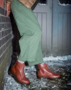 Originals|Ankle Boots>Dr. Martens 1460 Pascal Carrara Leather Lace Up Boots Saddle Tan — Carrara