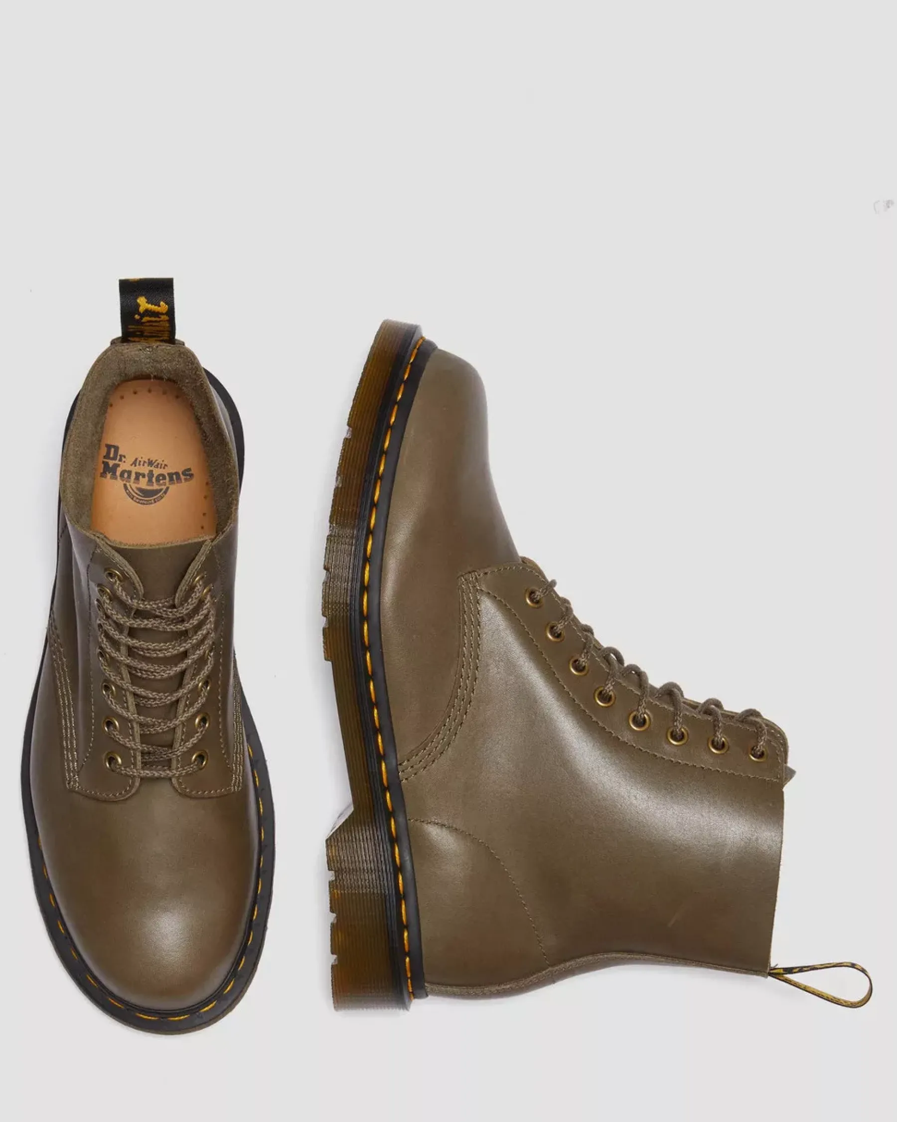 Sale|Originals>Dr. Martens 1460 Pascal Carrara Leather Lace Up Boots Olive — Carrara